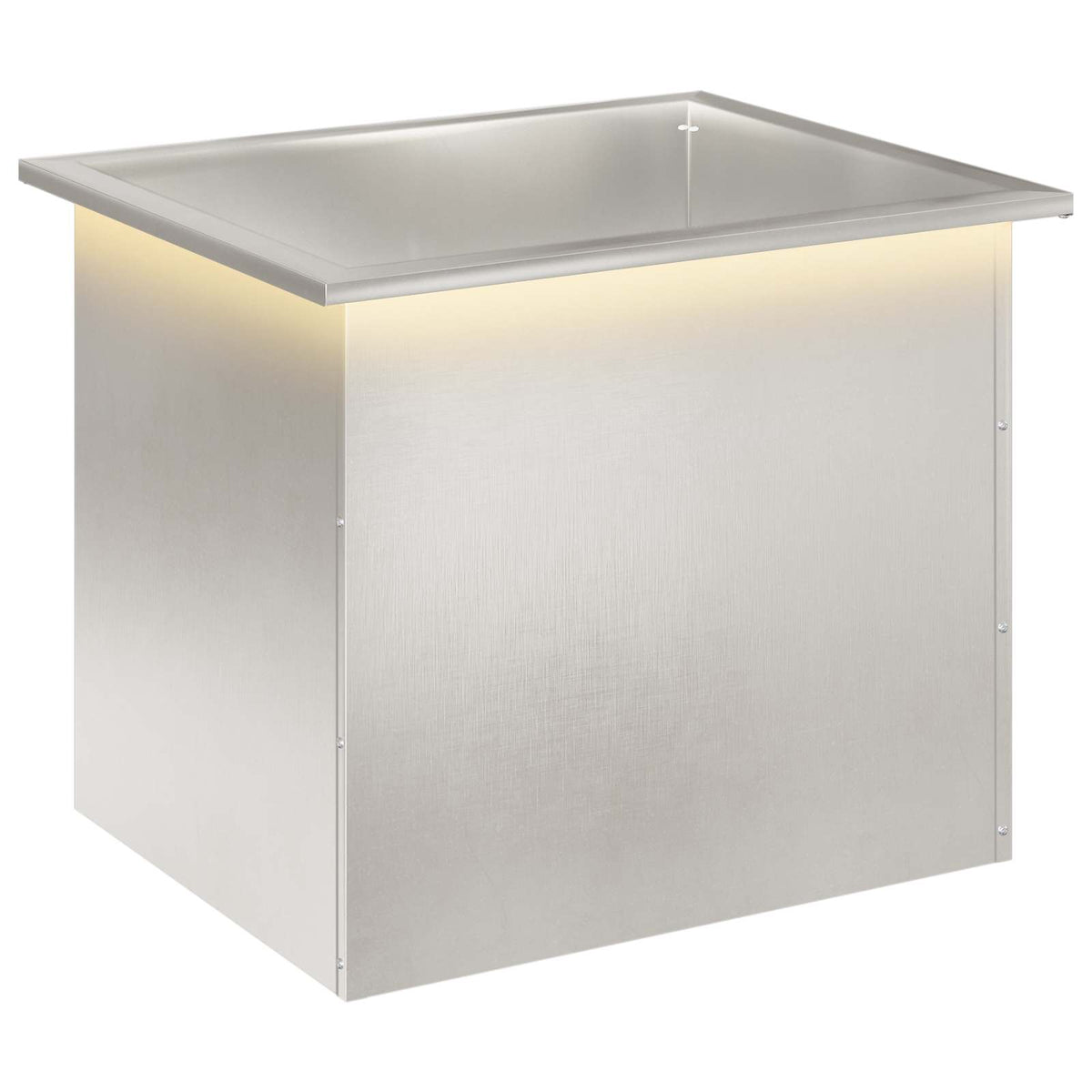 Vrtna posuda za sadnju s LED svjetlom Srebrna 50 x 60 x 48 cm