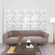 Zidne panele 48 pcs Dijamant bijela 50 x 50 cm XPS pjena
