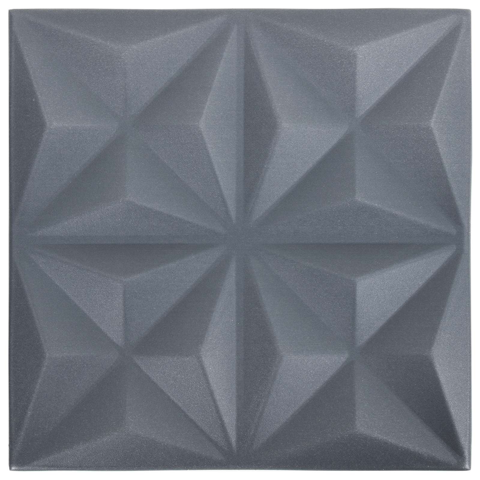 Zidne panele 48 pcs Origami siva 50 x 50 cm XPS pjena