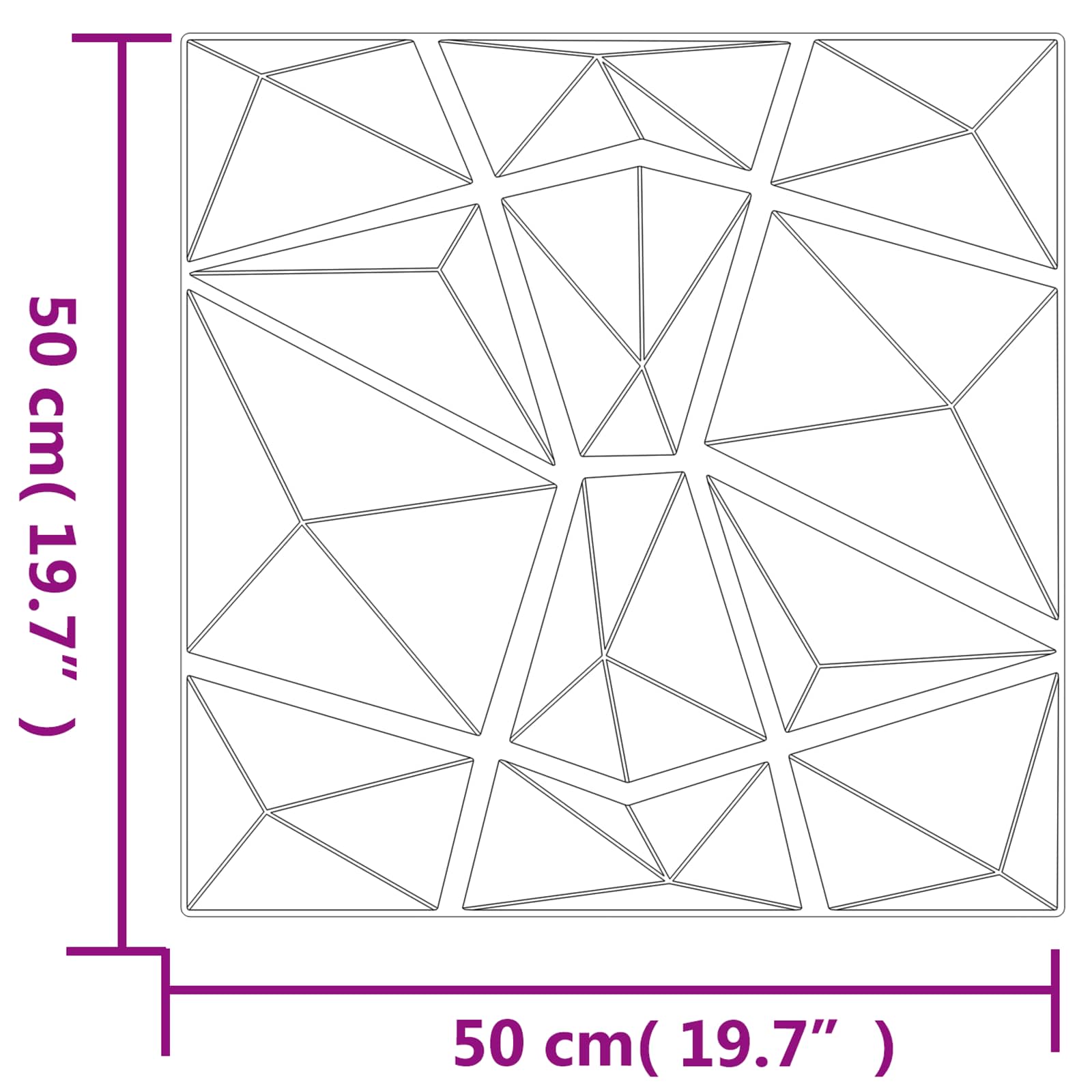 Zidne panele 48 pcs Betonska siva 50 x 50 cm XPS pjena