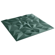 Zidne panele 12 pcs Ametist zelena 50 x 50 cm XPS pjena
