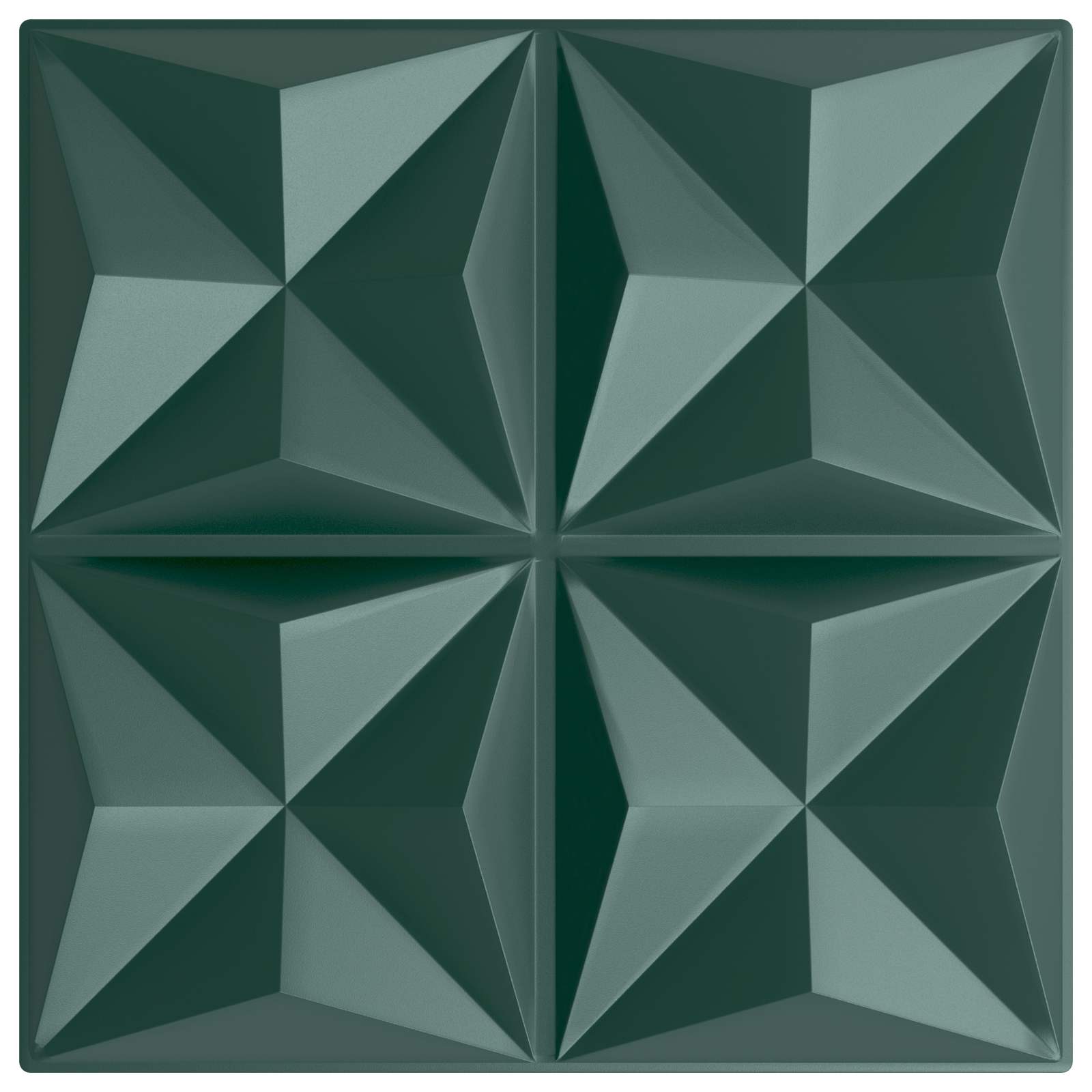 Zidne panele 24 pcs Origami zelena 50 x 50 cm XPS pjena