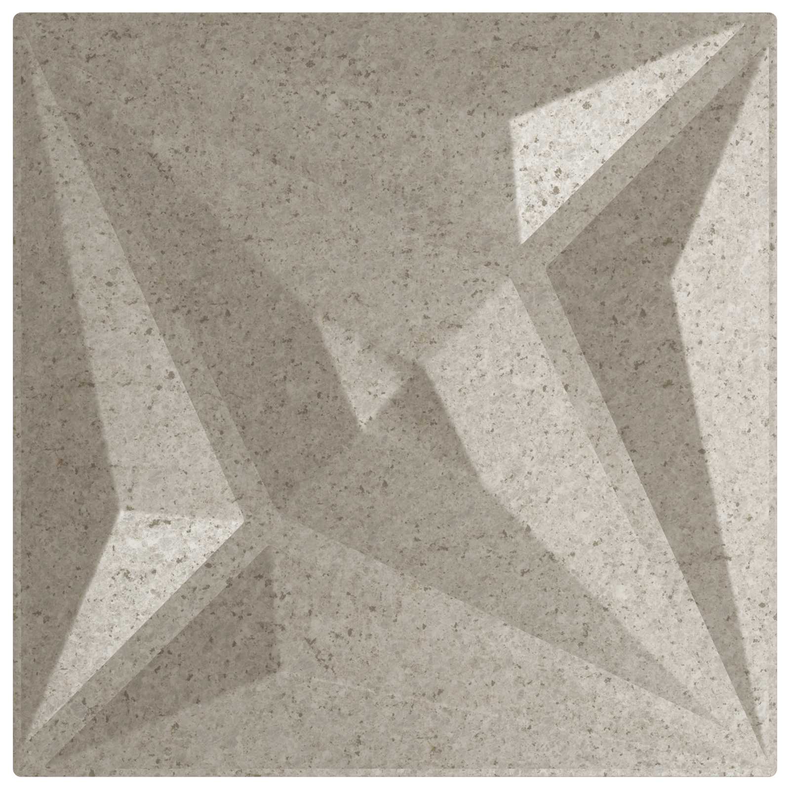 Zidne panele 48 pcs Zvijezda beton 50 x 50 cm XPS pjena