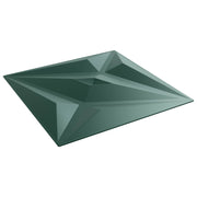 Zidne panele 12 pcs Zvijezda zelena 50 x 50 cm XPS pjena