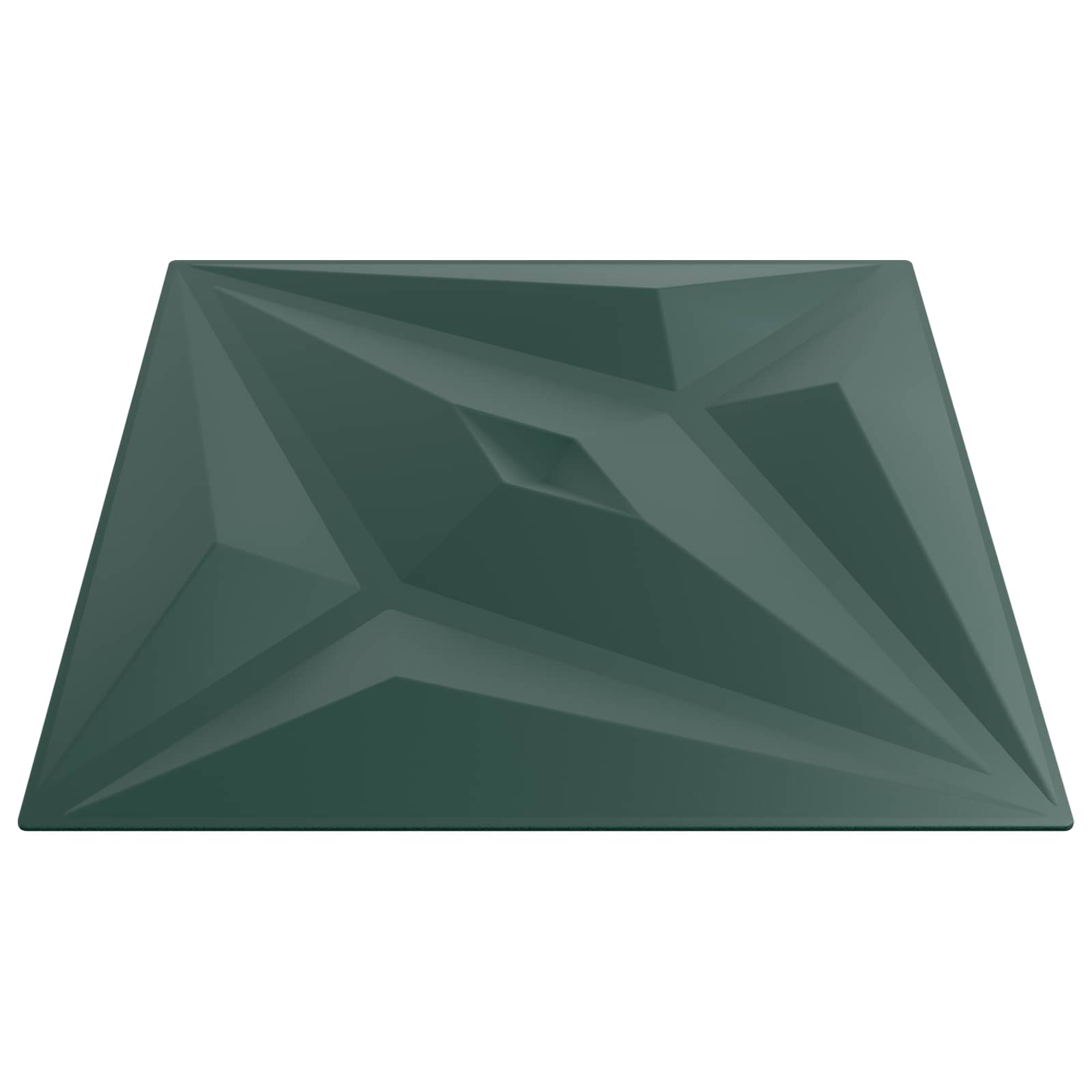 Zidne panele 12 pcs Zvijezda zelena 50 x 50 cm XPS pjena