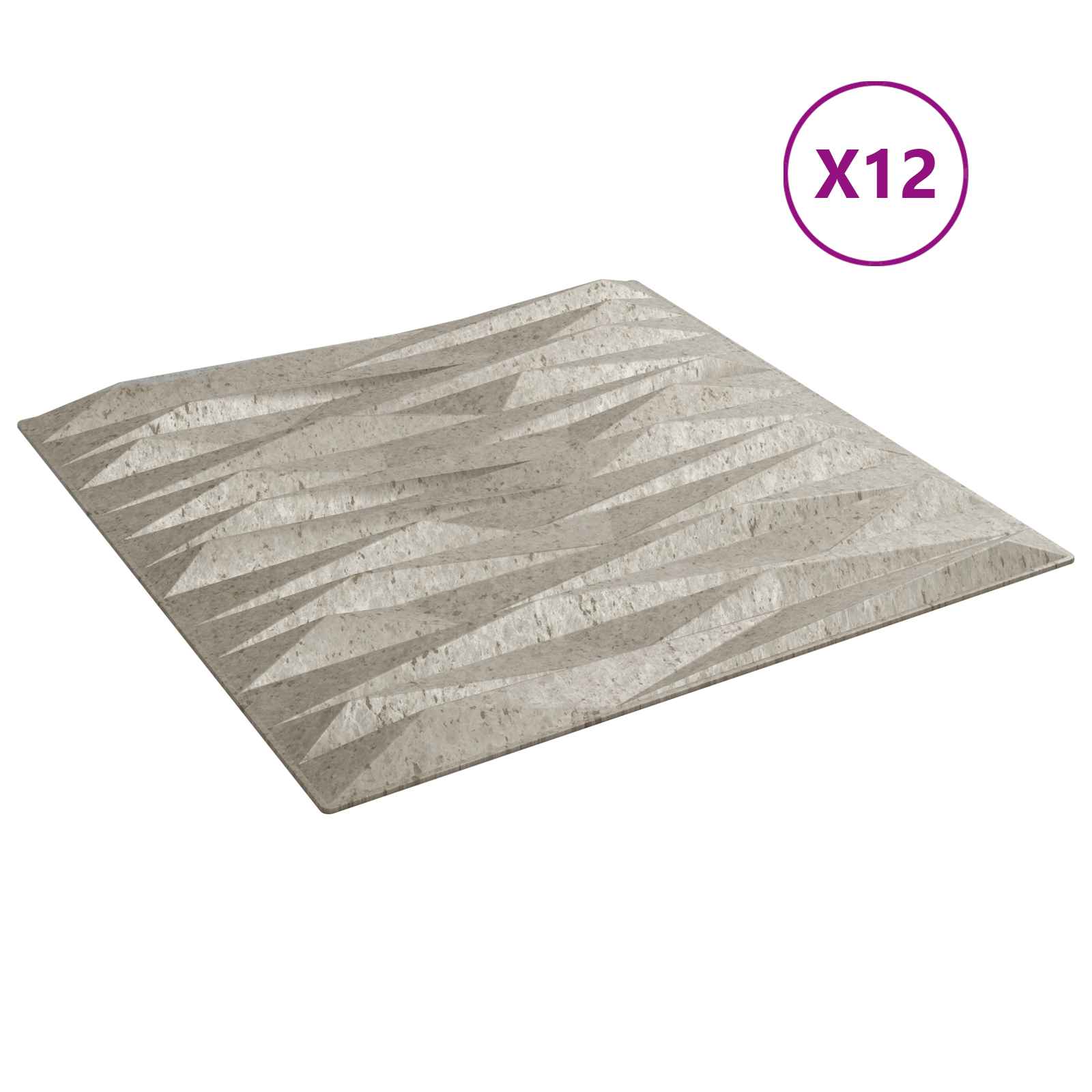 Zidne panele 12 pcs Kamen beton 50 x 50 cm XPS pjena
