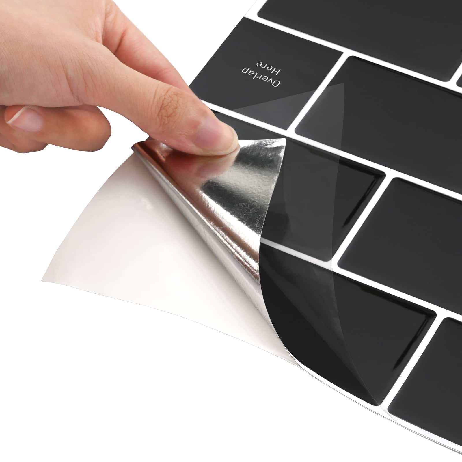 Subway pločica 10 pcs Crna 30 x 30 cm Poliuretan i PET