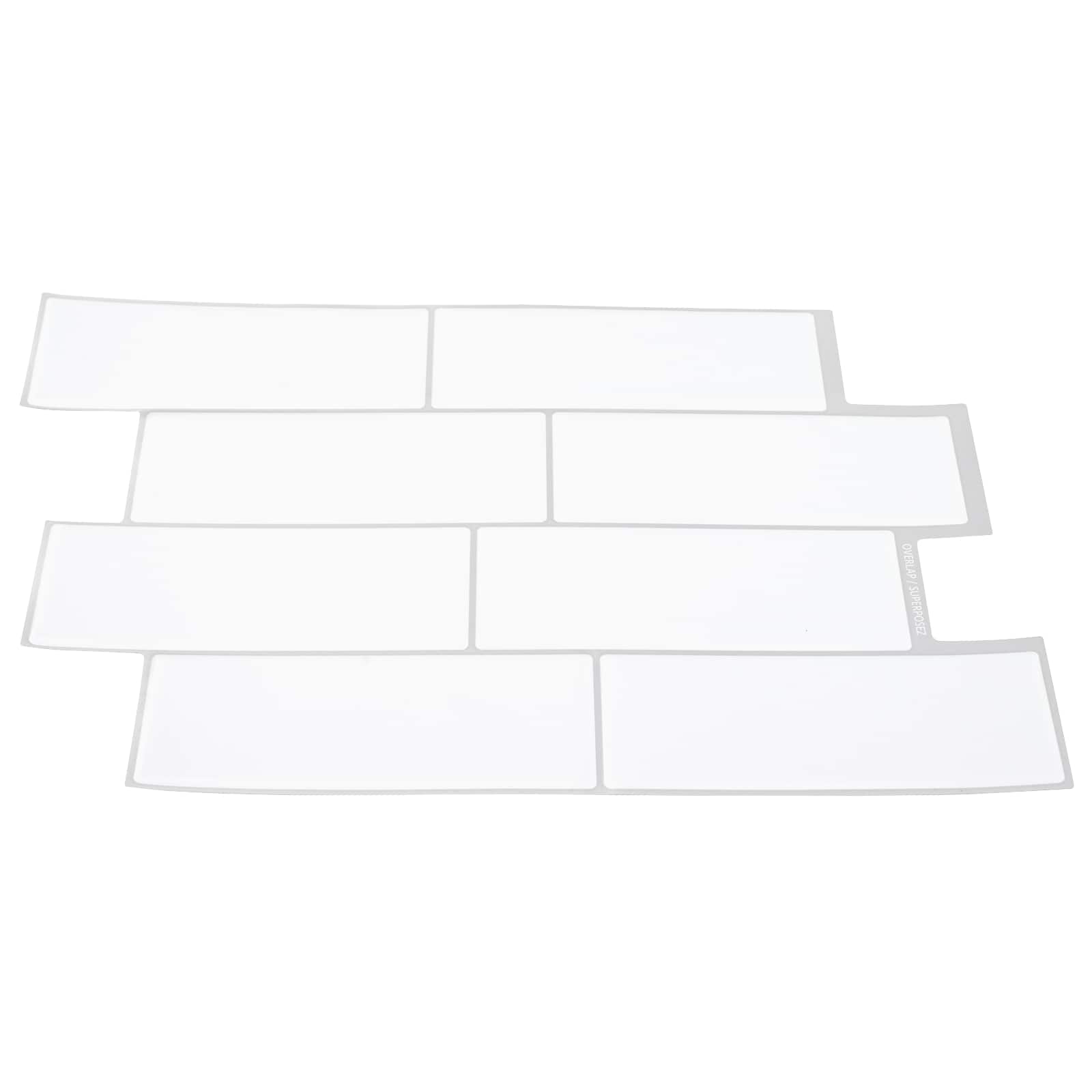 Subway pločica 10 pcs Bijela siva 29 x 21 cm Poliuretan i PET