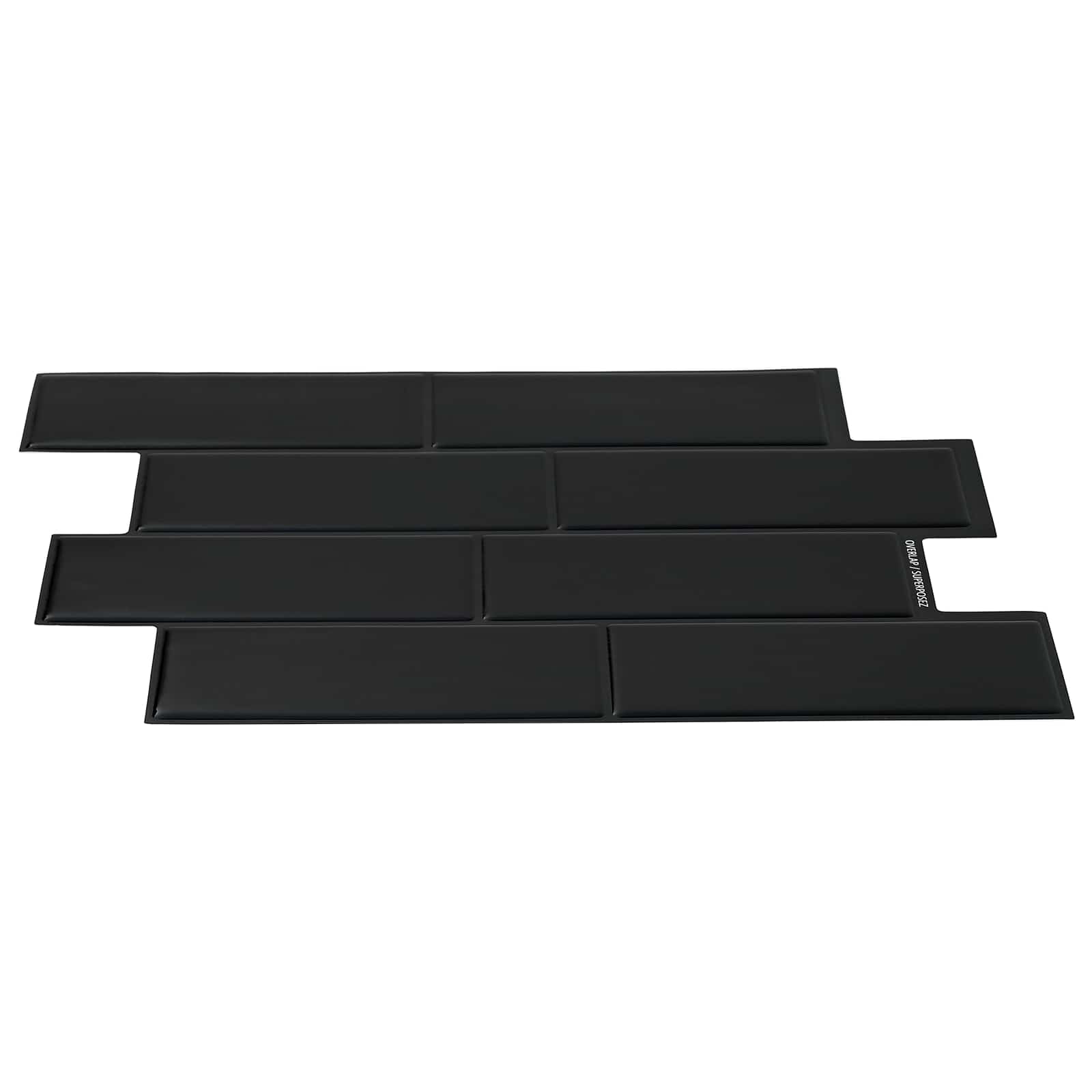 Subway pločica 10 pcs Crna 29 x 21 cm Poliuretan i PET