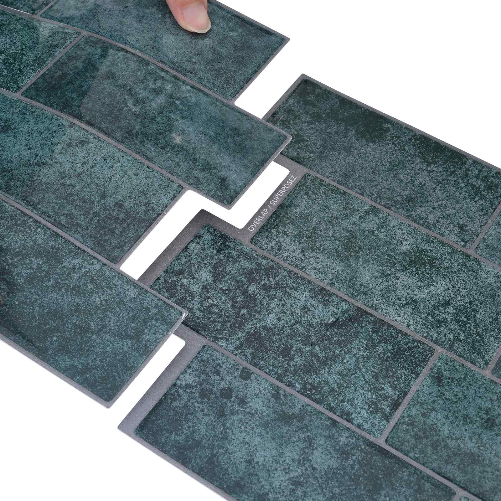 Subway pločica 20 pcs Plava Zelena 29 x 21 cm Poliuretan i PET
