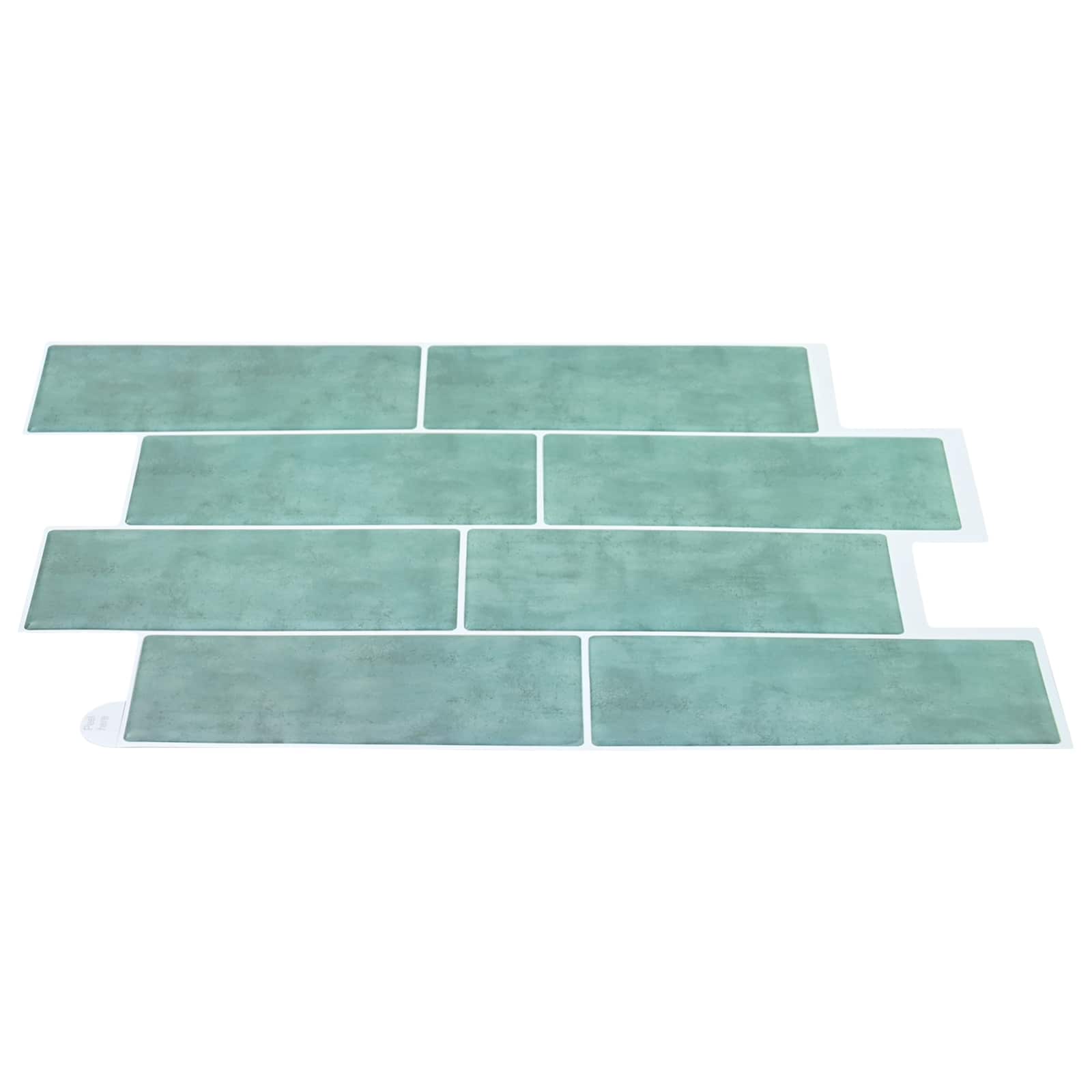 Subway pločica 10 pcs Siva zelena 29 x 21 cm Poliuretan i PET
