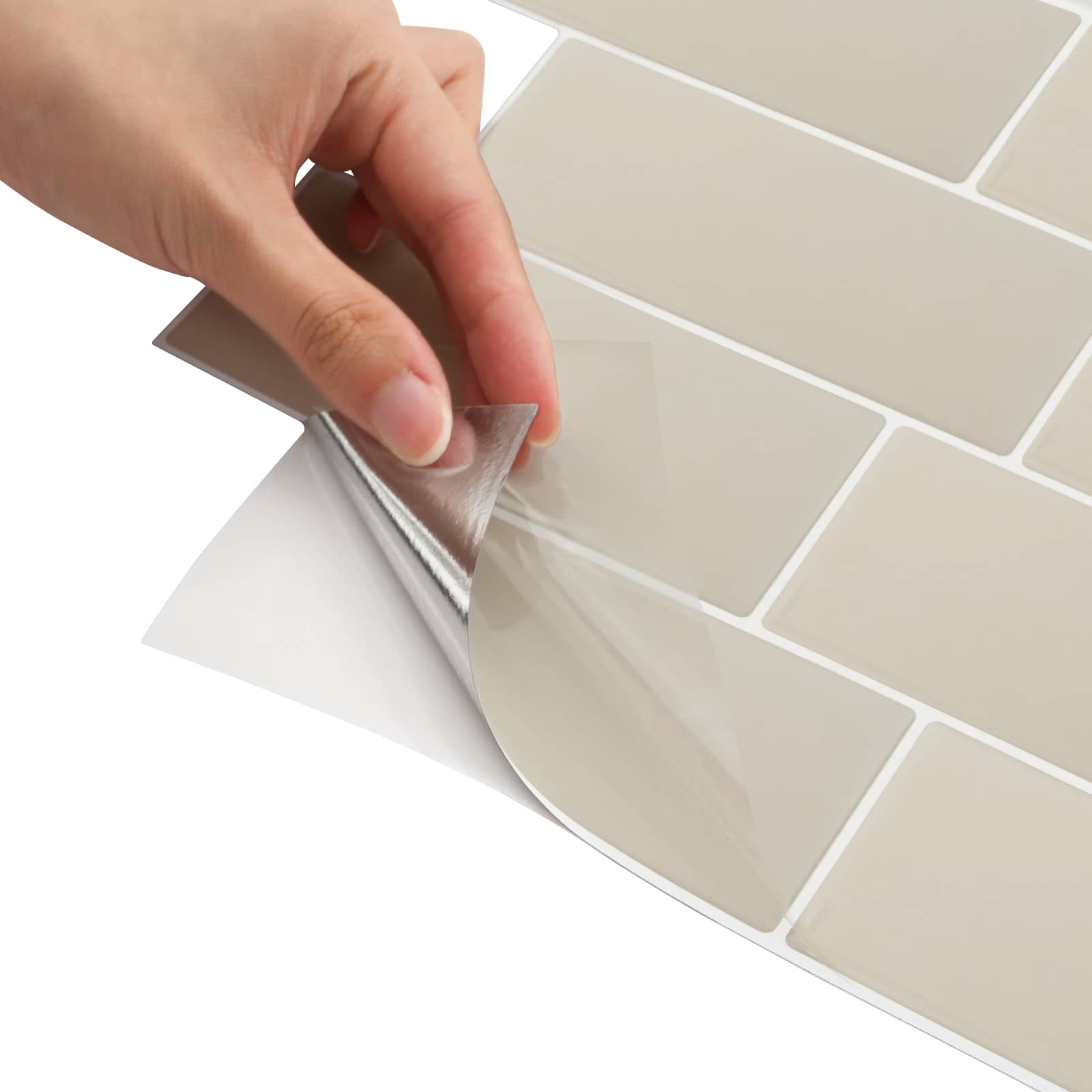 Subway pločica 10 pcs Bež 29 x 21 cm Poliuretan i PET