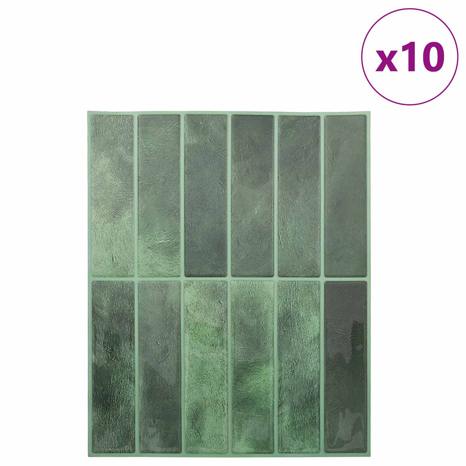 Pravougaona keramika 10 pcs Tamnozelena 29 x 23 x 0,08 cm