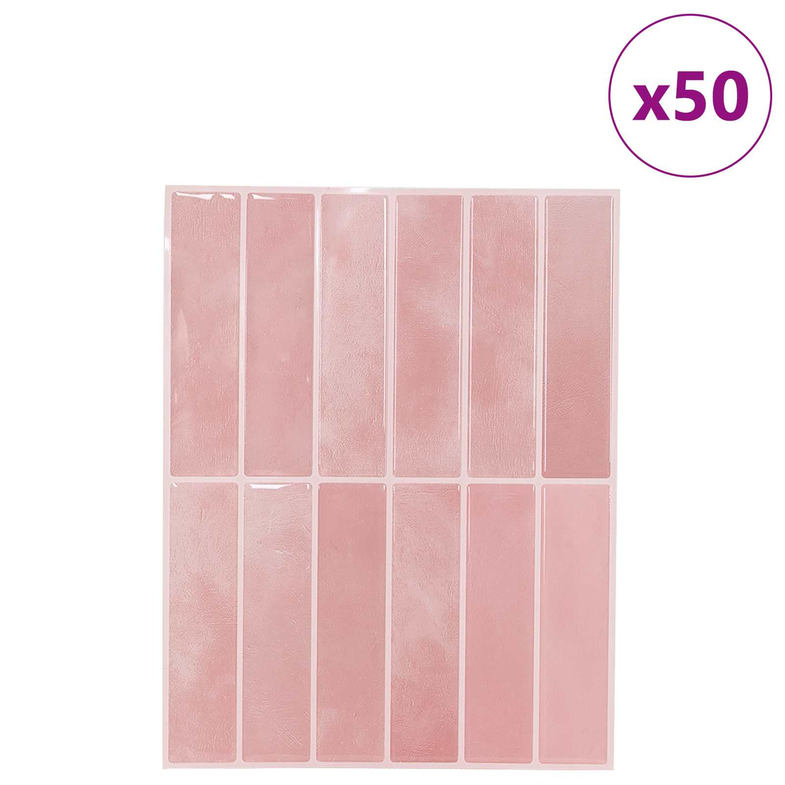 Pravougaona keramika 50 pcs Ružičasta 29 x 23 x 0,08 cm