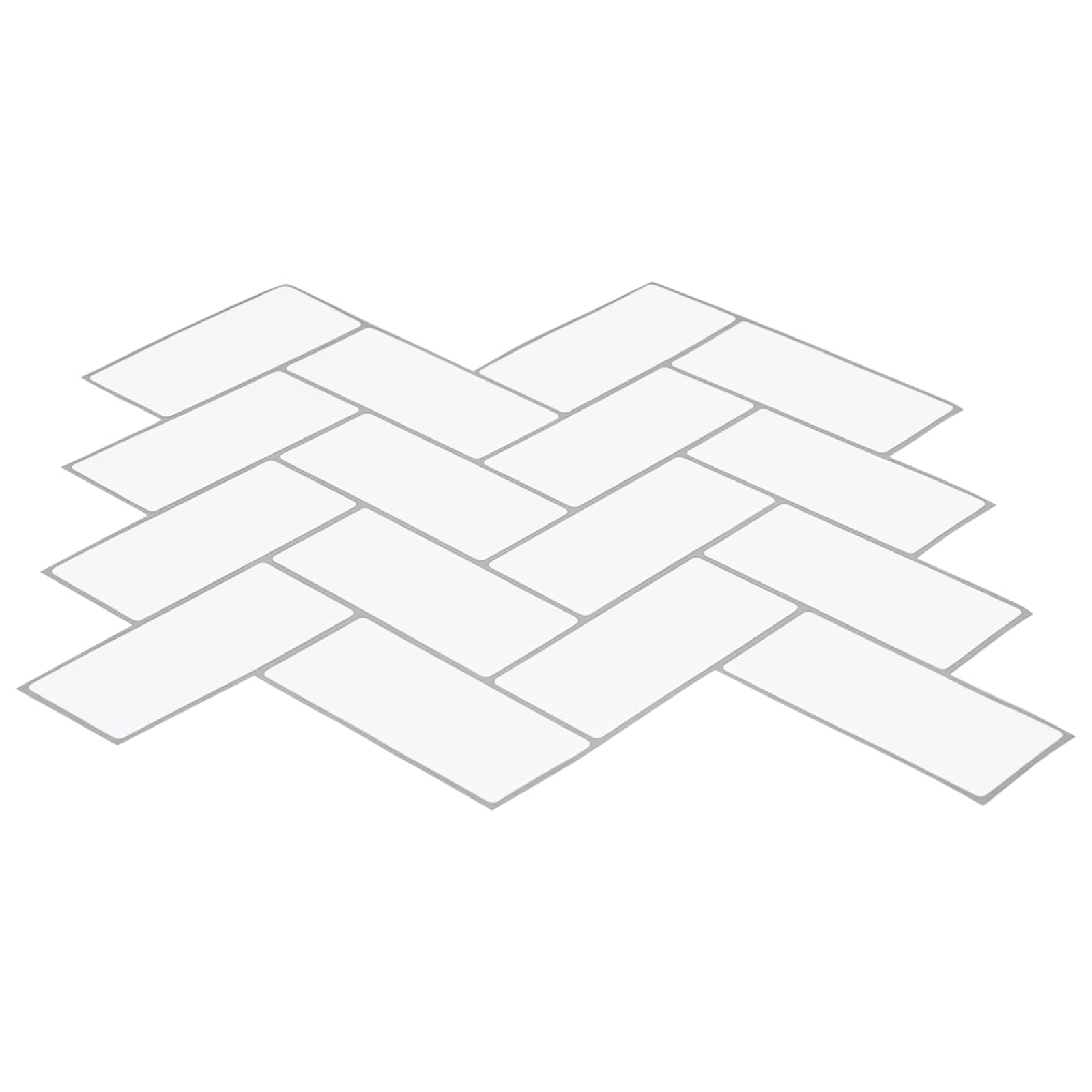Pločica riblja kost 10 pcs Bijela siva 30 x 30 cm