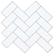 Pločica riblja kost 50 pcs Bijela siva 30 x 30 cm