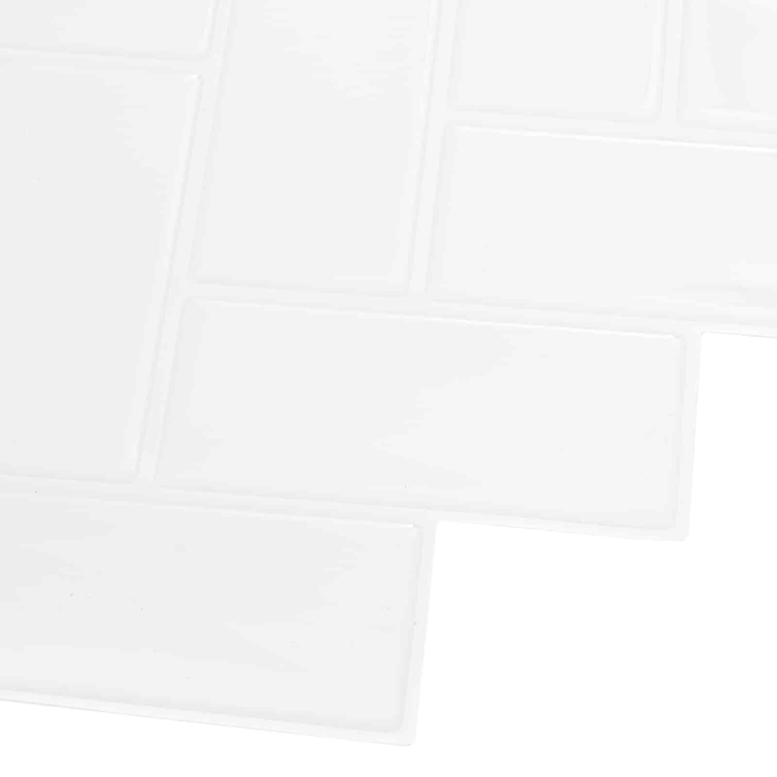 Pločica riblja kost 50 pcs Bijela 30 x 30 cm Poliuretan i PET