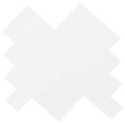 Pločica riblja kost 50 pcs Bijela 30 x 30 cm Poliuretan i PET