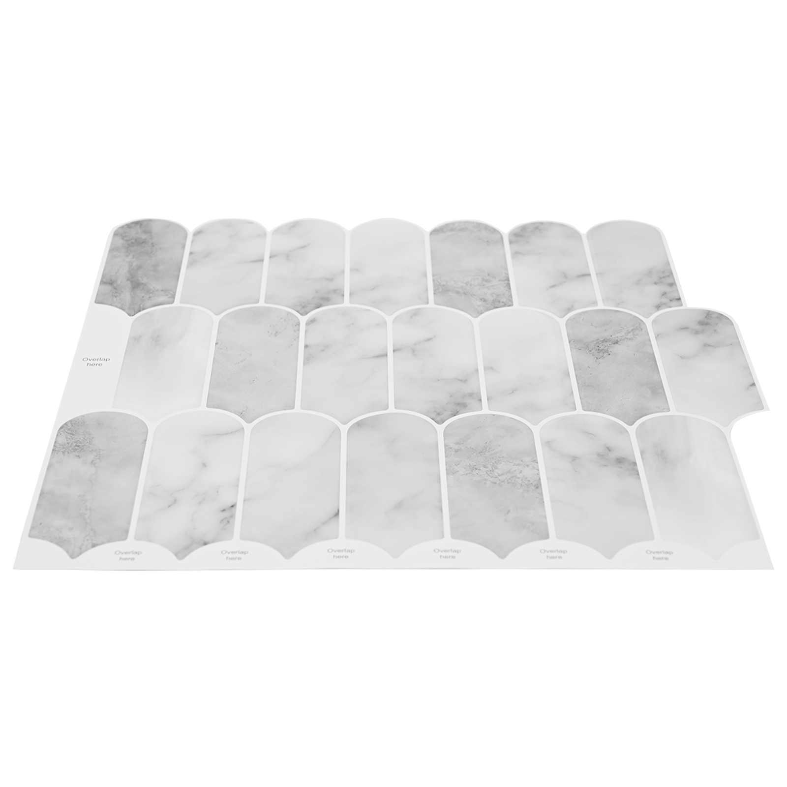 Pernata pločica 10 pcs Sivi mramor 30 x 30 cm Poliuretan i PET