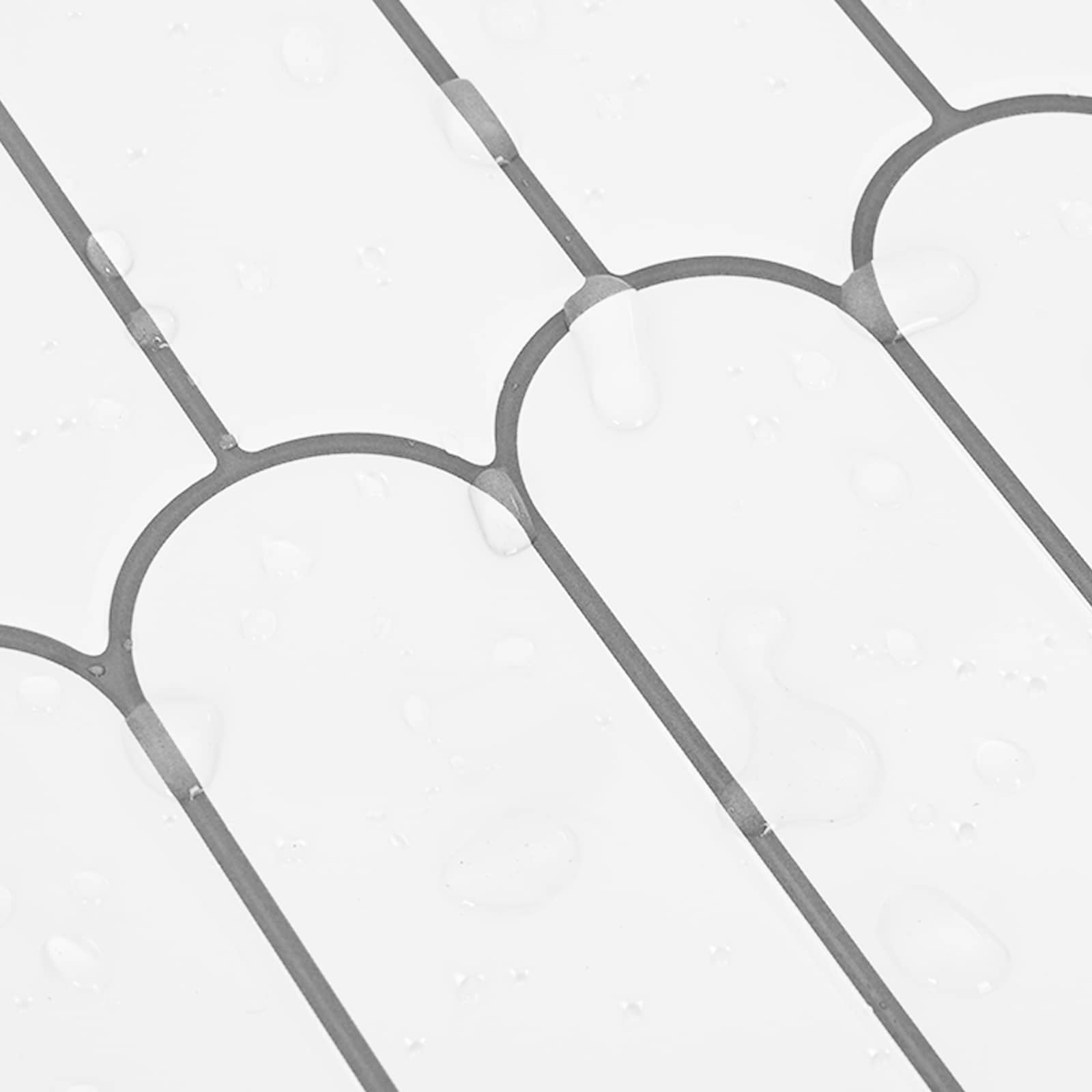 Pernata pločica 10 pcs Bijela siva 30 x 30 cm Poliuretan i PET