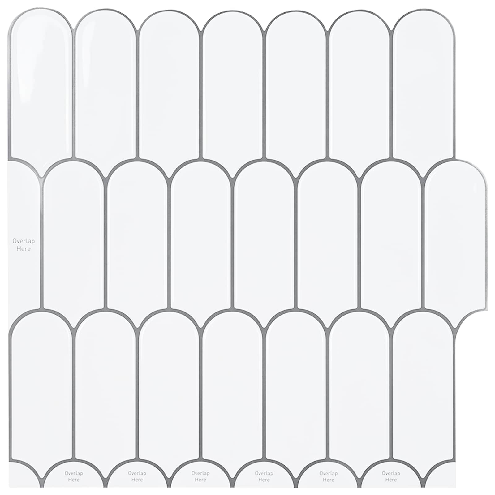 Pernata pločica 10 pcs Bijela siva 30 x 30 cm Poliuretan i PET