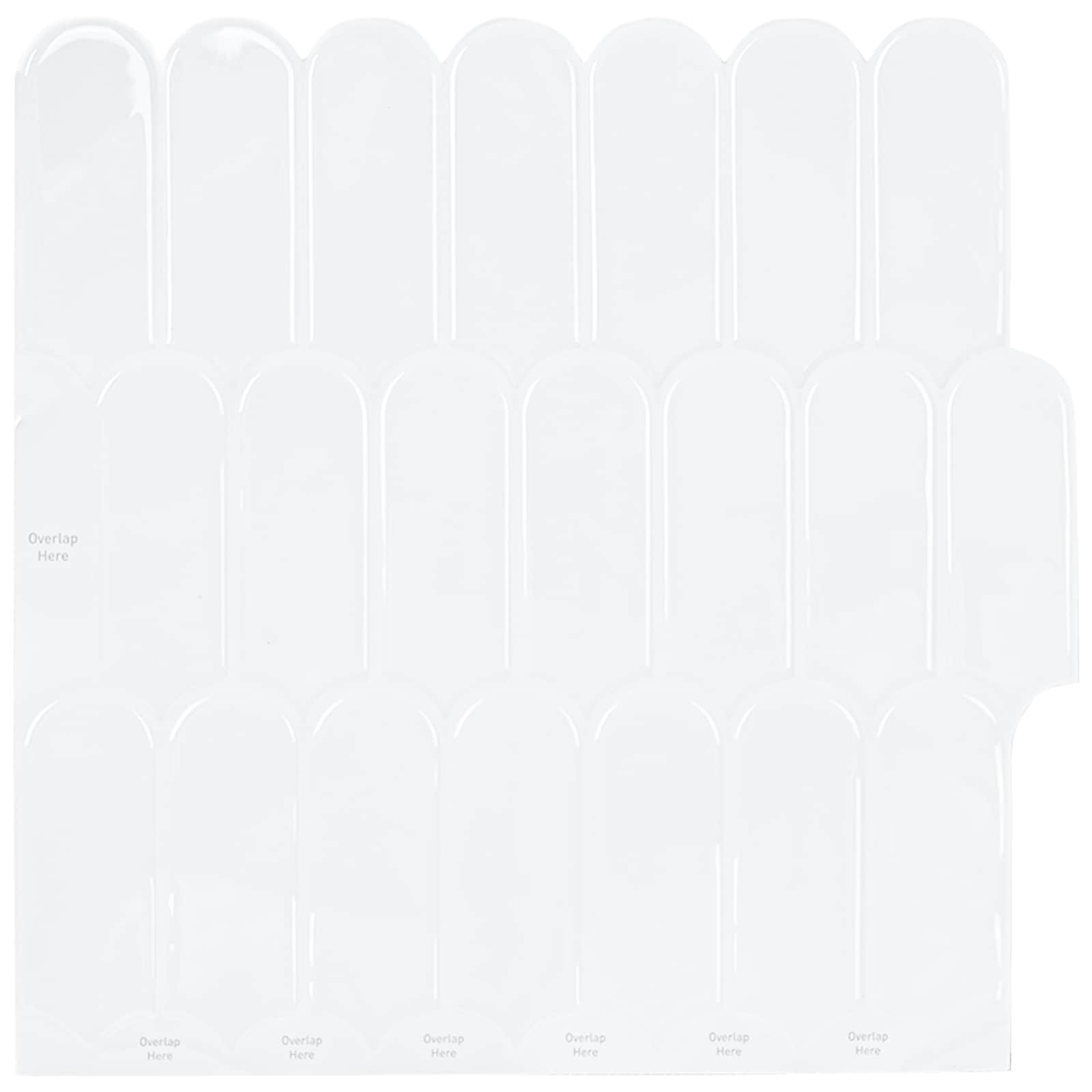 Pernata pločica 50 pcs Bijela 30 x 30 cm Poliuretan i PET