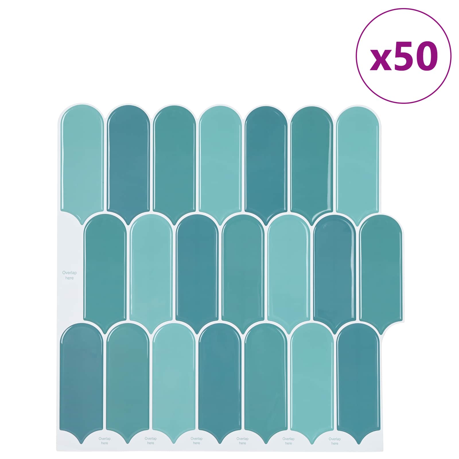 Pernata pločica 50 pcs Plava 30 x 30 cm Poliuretan i PET