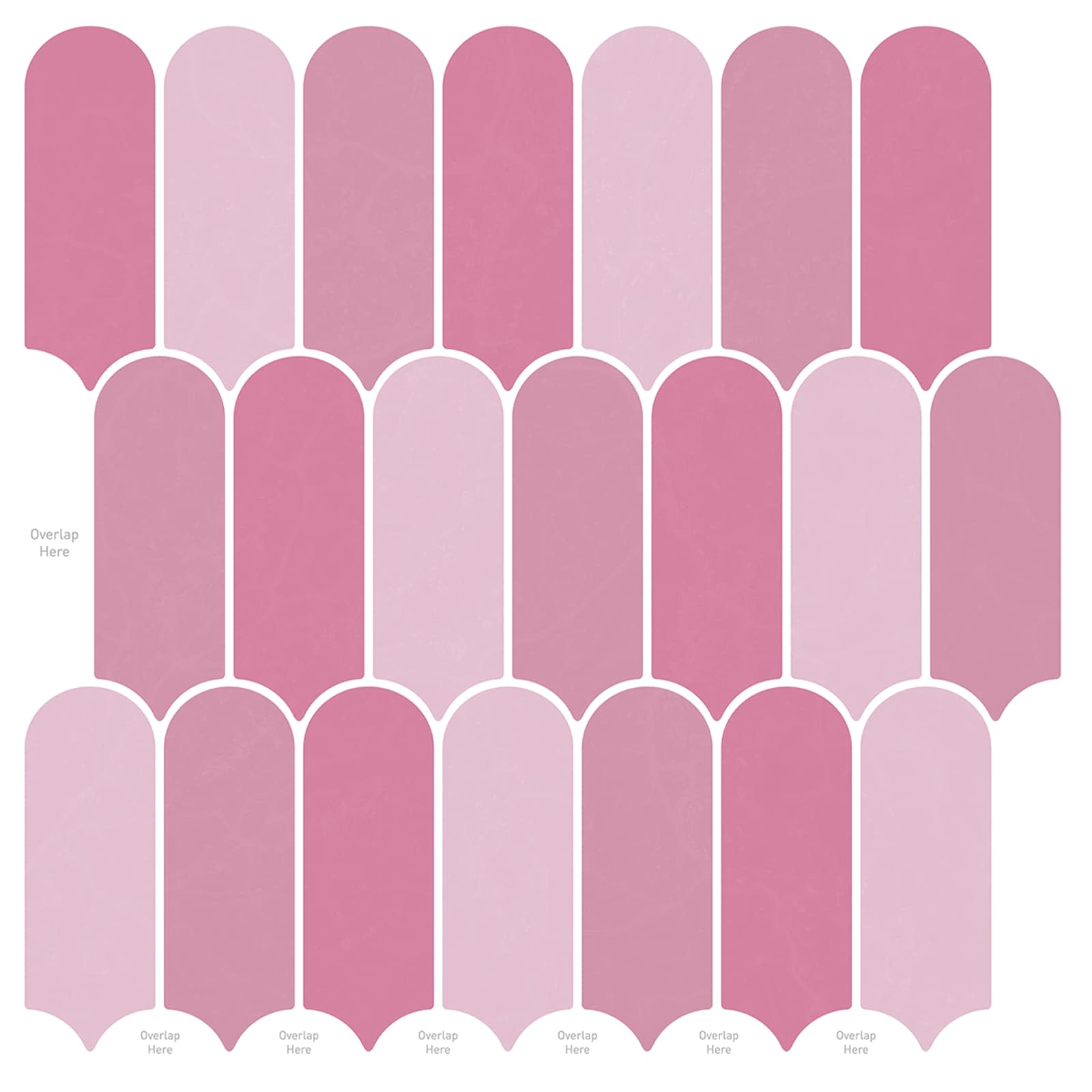 Pernata pločica 50 pcs Ružičasta 30 x 30 cm Poliuretan i PET