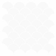 Pločica riblje ljuske 10 pcs Bijela 30 x 30 cm Poliuretan i PET