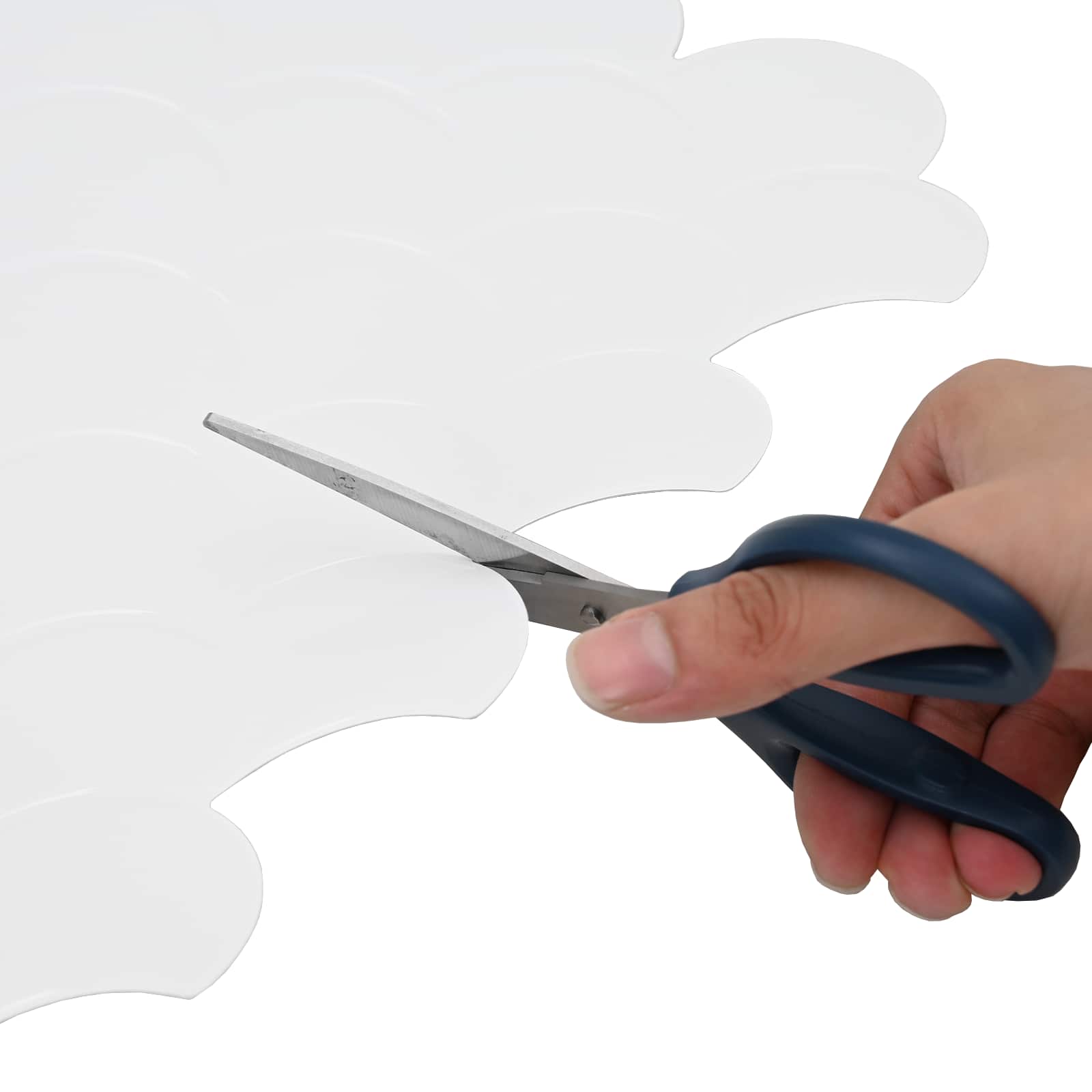 Pločica riblje ljuske 20 pcs Bijela 30 x 30 cm Poliuretan i PET