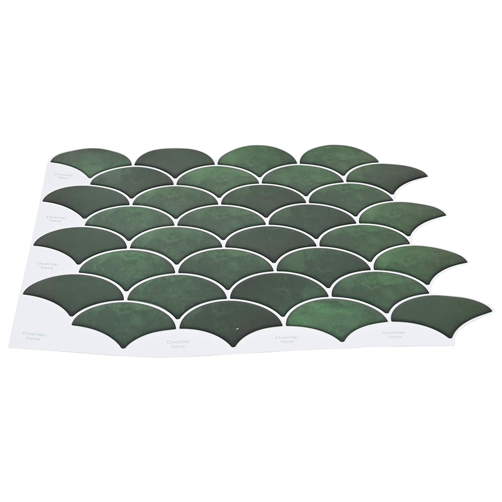 Pločica riblje ljuske 10 pcs Tamnozelena 30 x 30 cm