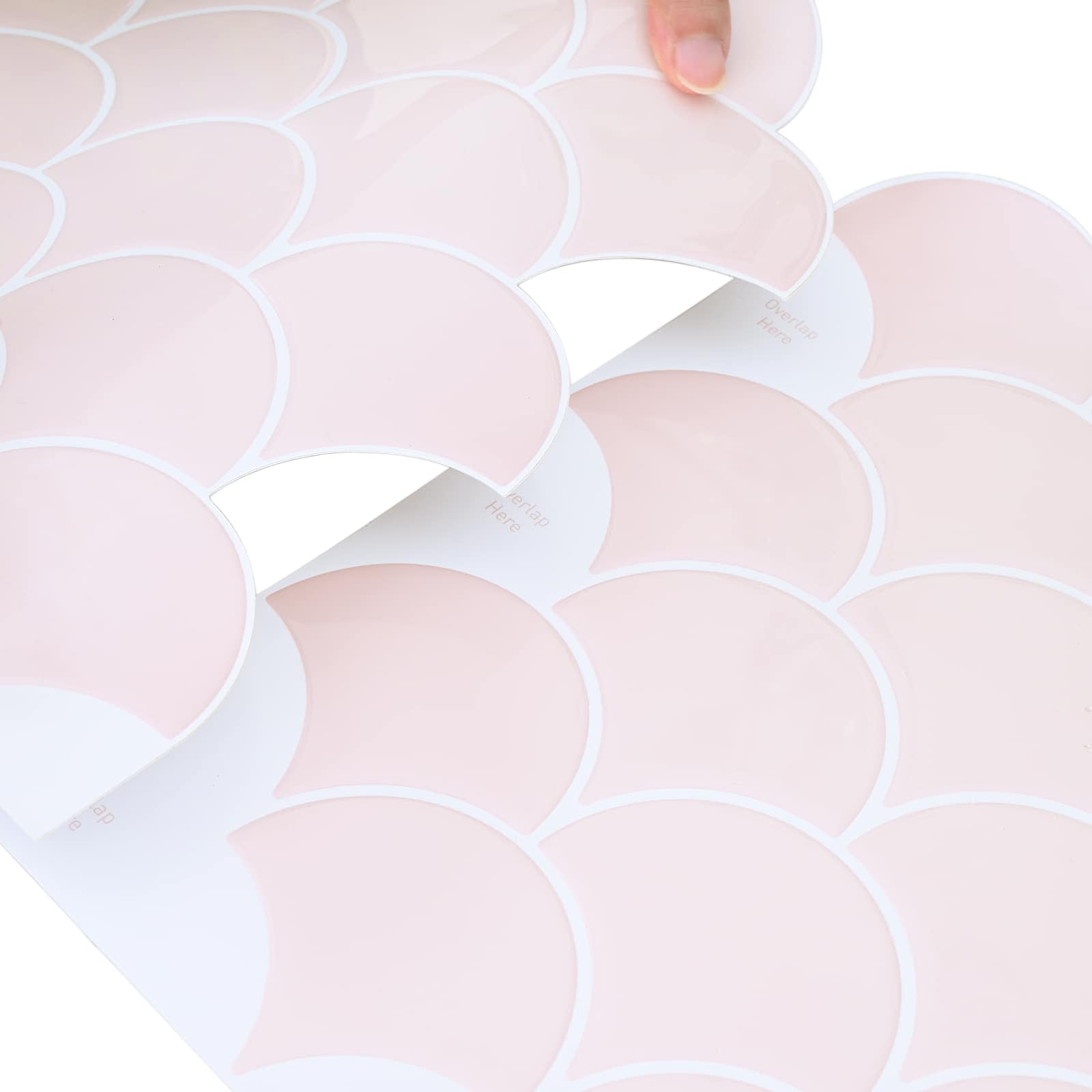 Pločica riblje ljuske 10 pcs Svijetlo ružičasta 30 x 30 cm