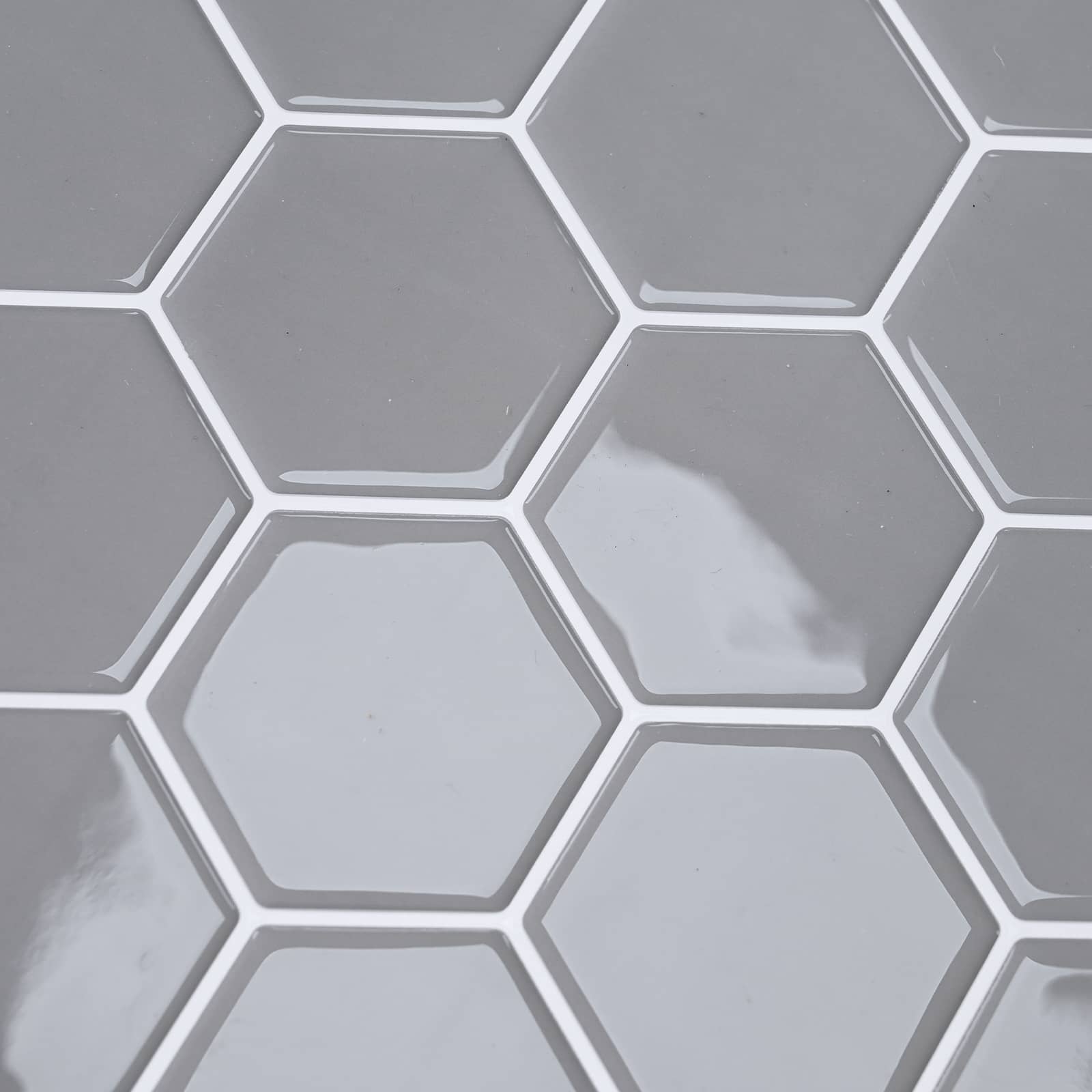Heksagonska pločica 50 pcs Siva 30 x 30 cm Poliuretan i PET
