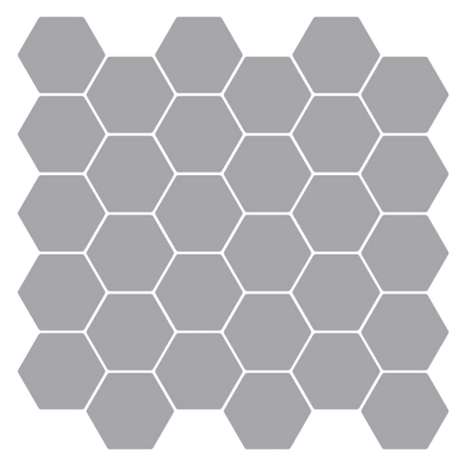 Heksagonska pločica 50 pcs Siva 30 x 30 cm Poliuretan i PET