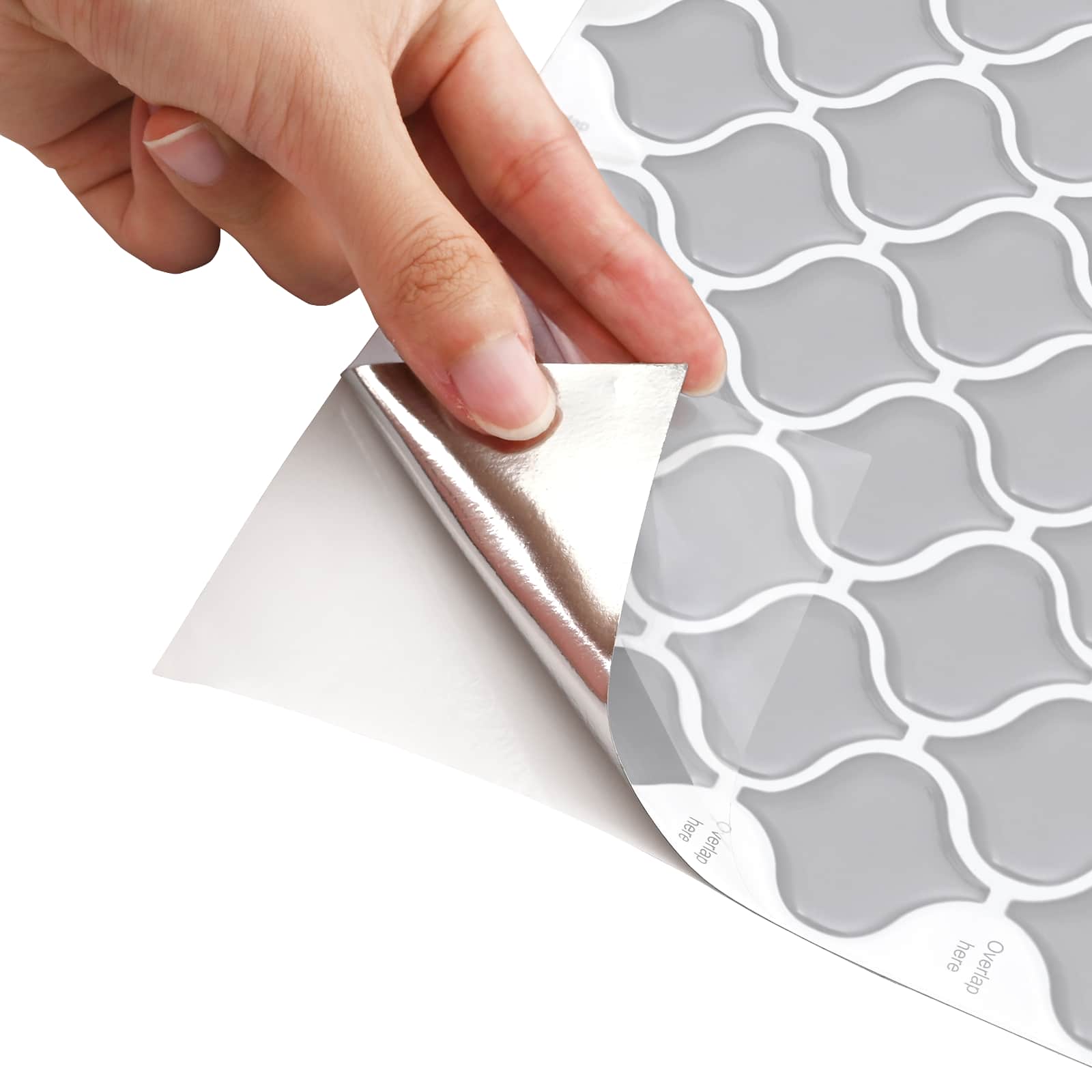 Lanturn ploča 10 pcs Siva 27 x 27 cm Poliuretan i PET