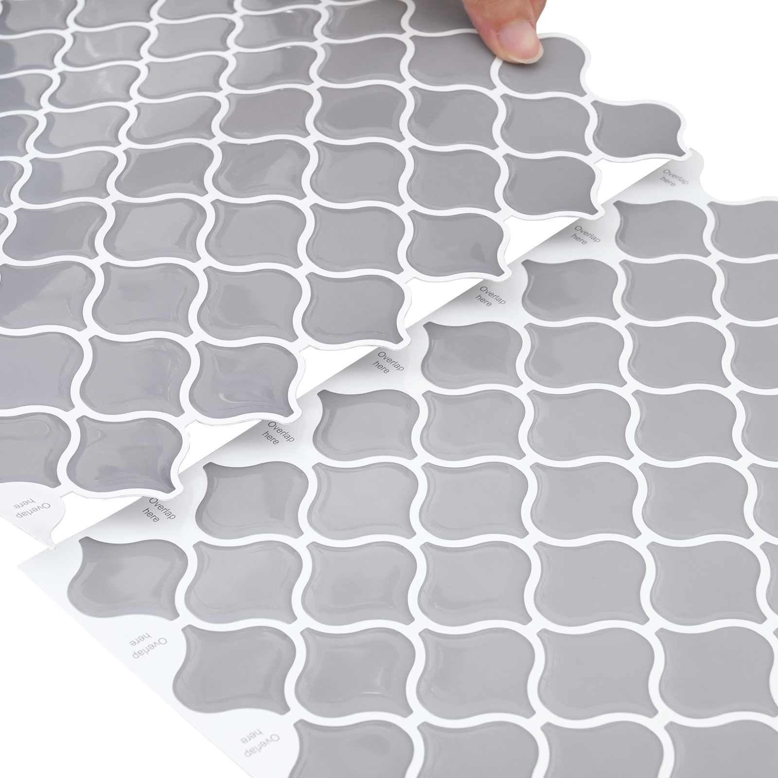 Lanturn ploča 20 pcs Siva 27 x 27 cm Poliuretan i PET