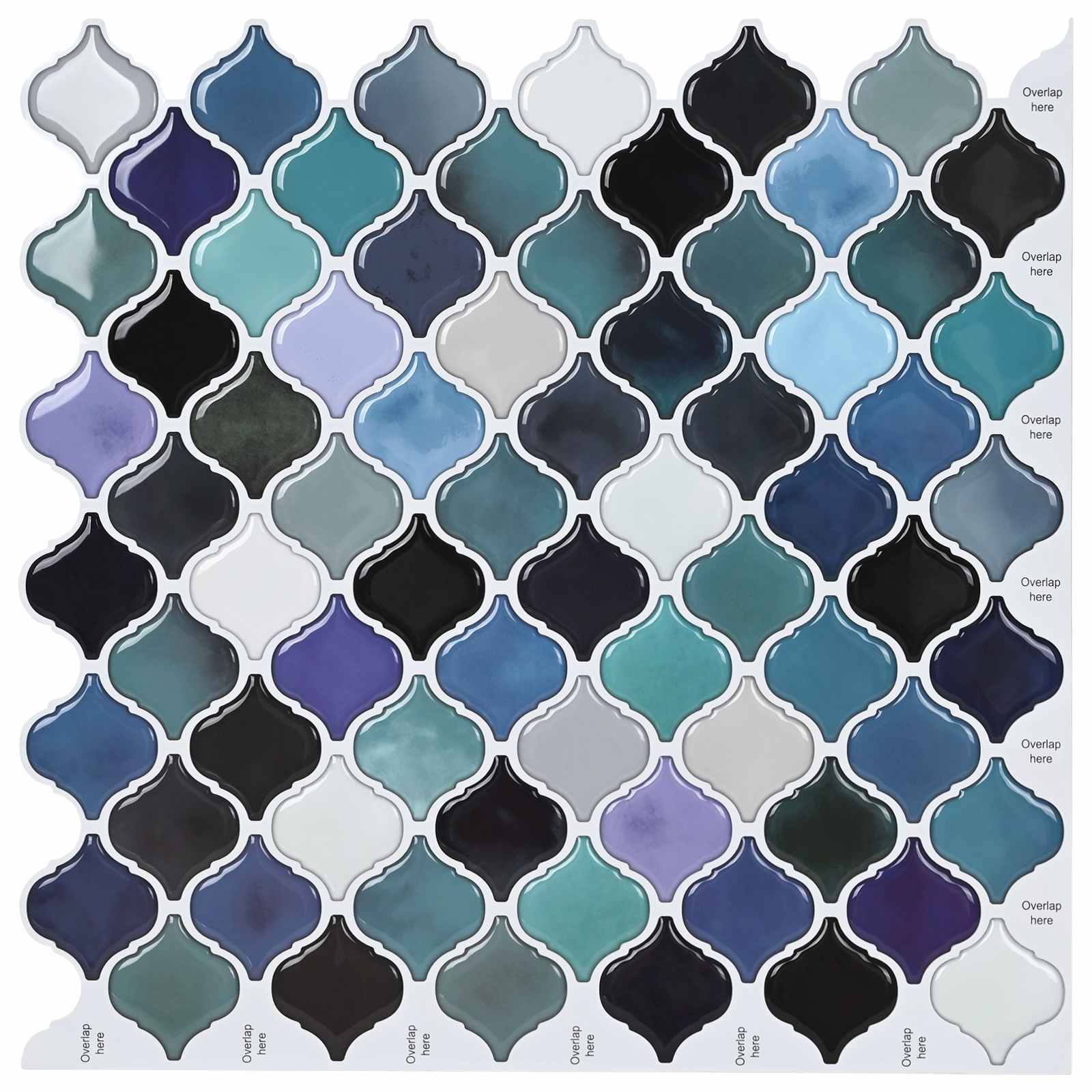 Lanturn ploča 10 pcs Plava Zelena 27 x 27 cm Poliuretan i PET