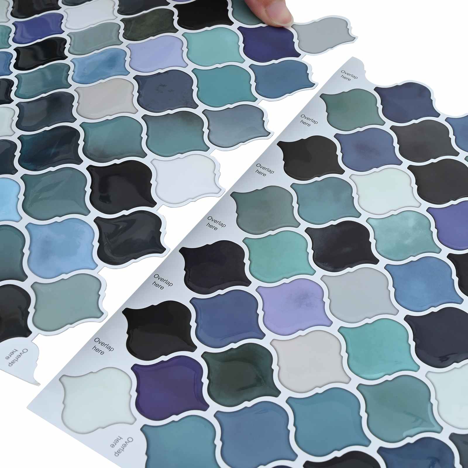Lanturn ploča 20 pcs Plava Zelena 27 x 27 cm Poliuretan i PET