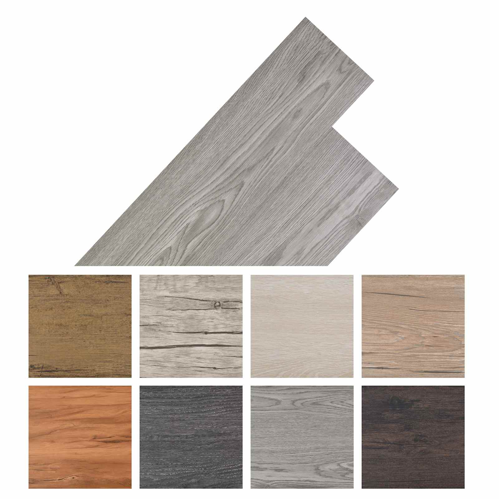 Samoljepljive PVC podne daske 30,5 x 61 cm 28 pcs PVC Tamnosiva