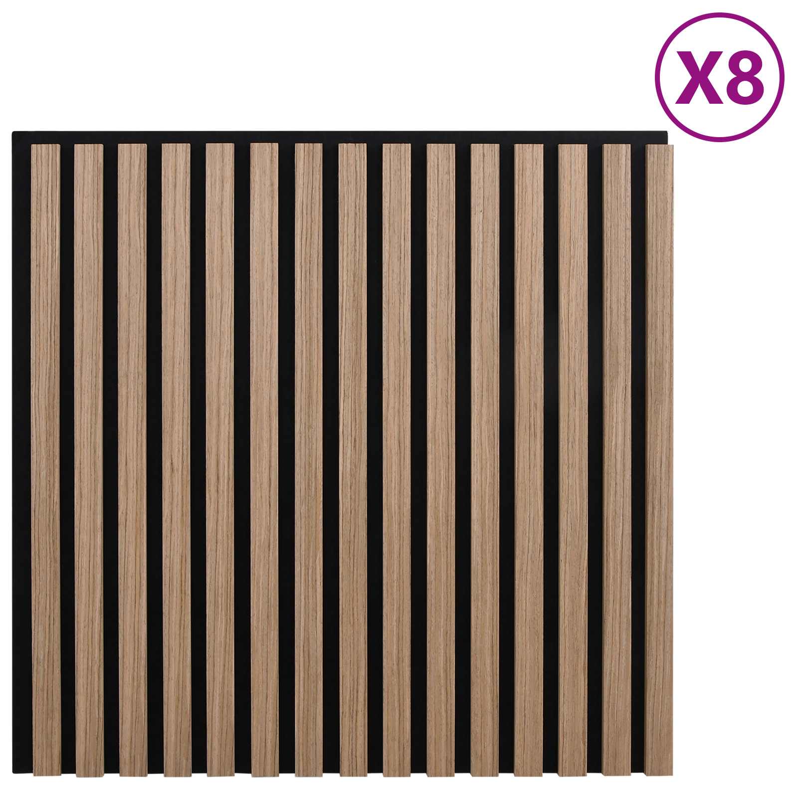 Zidne panele 8 pcs Smeđa 60,5 x 60 cm