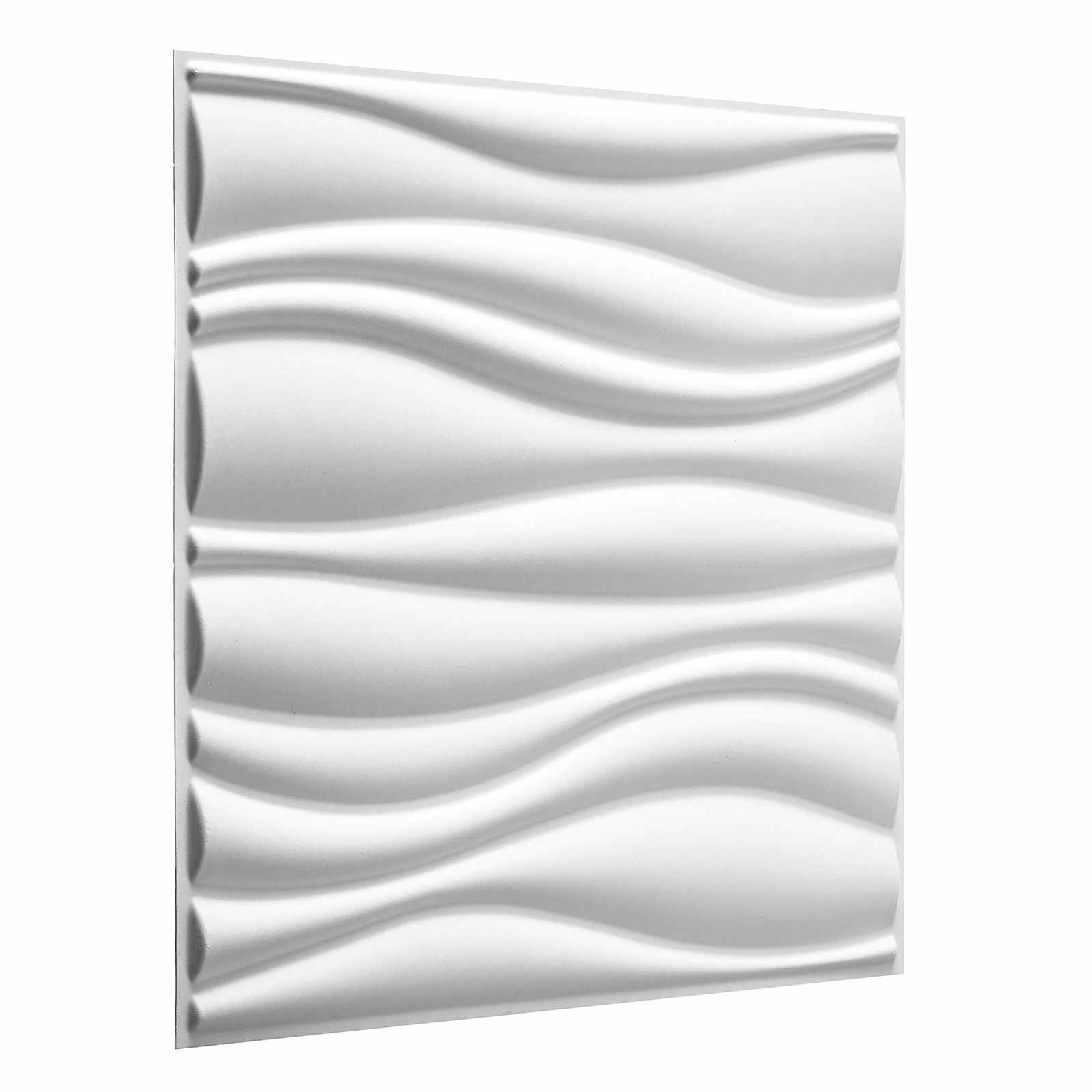 Zidne panele 12 pcs Bijela 50 x 50 cm