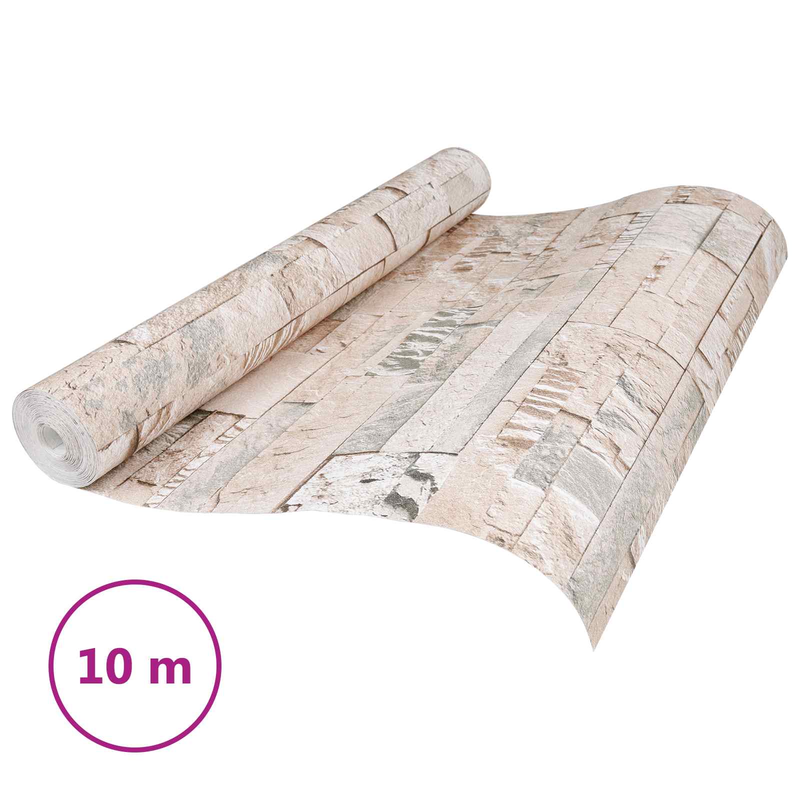 3D tapeta kamena Bež 10 x 0,53 m N woven tkanina