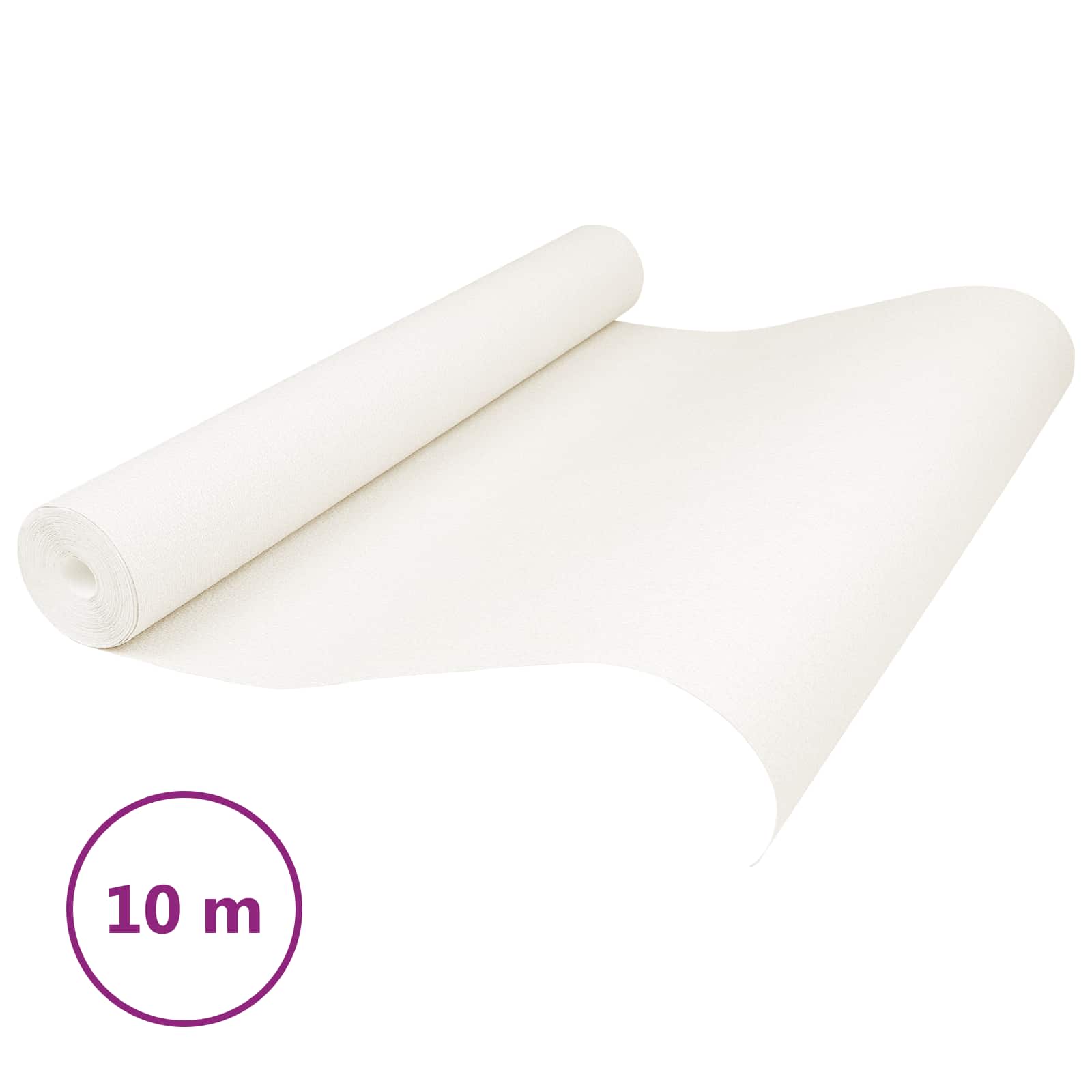 3D čvrsta tapeta Krem bijela 10 x 0,53 m N woven tkanina