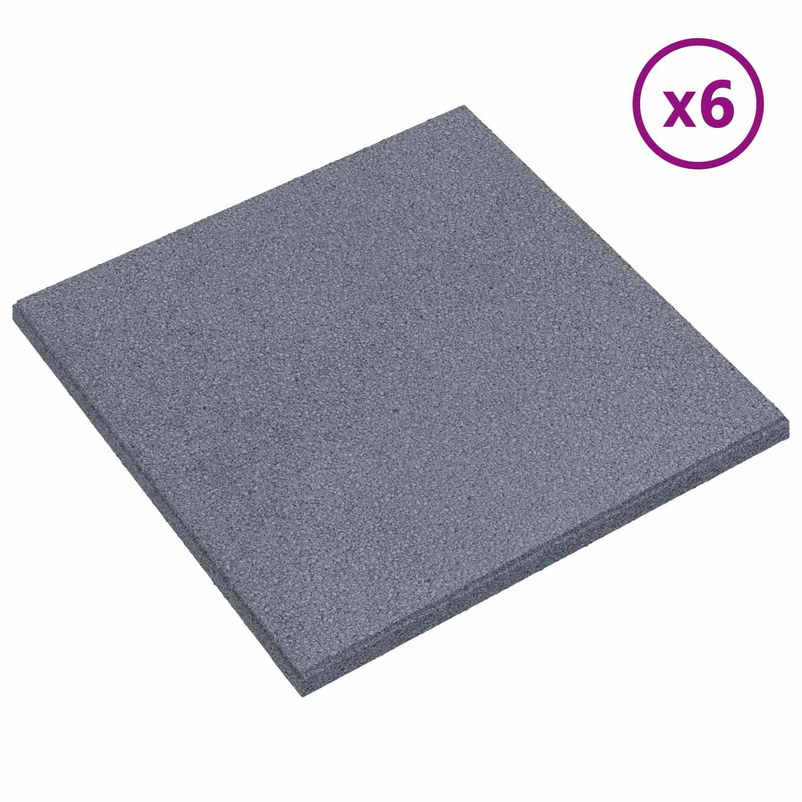 Ploče za zaštitu od padova 6 pcs Siva 50 x 50 cm Guma