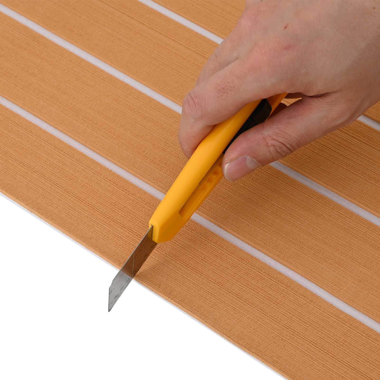 Prostirka za čamce Prugasti Smeđa i bijela 240 x 90 cm EVA