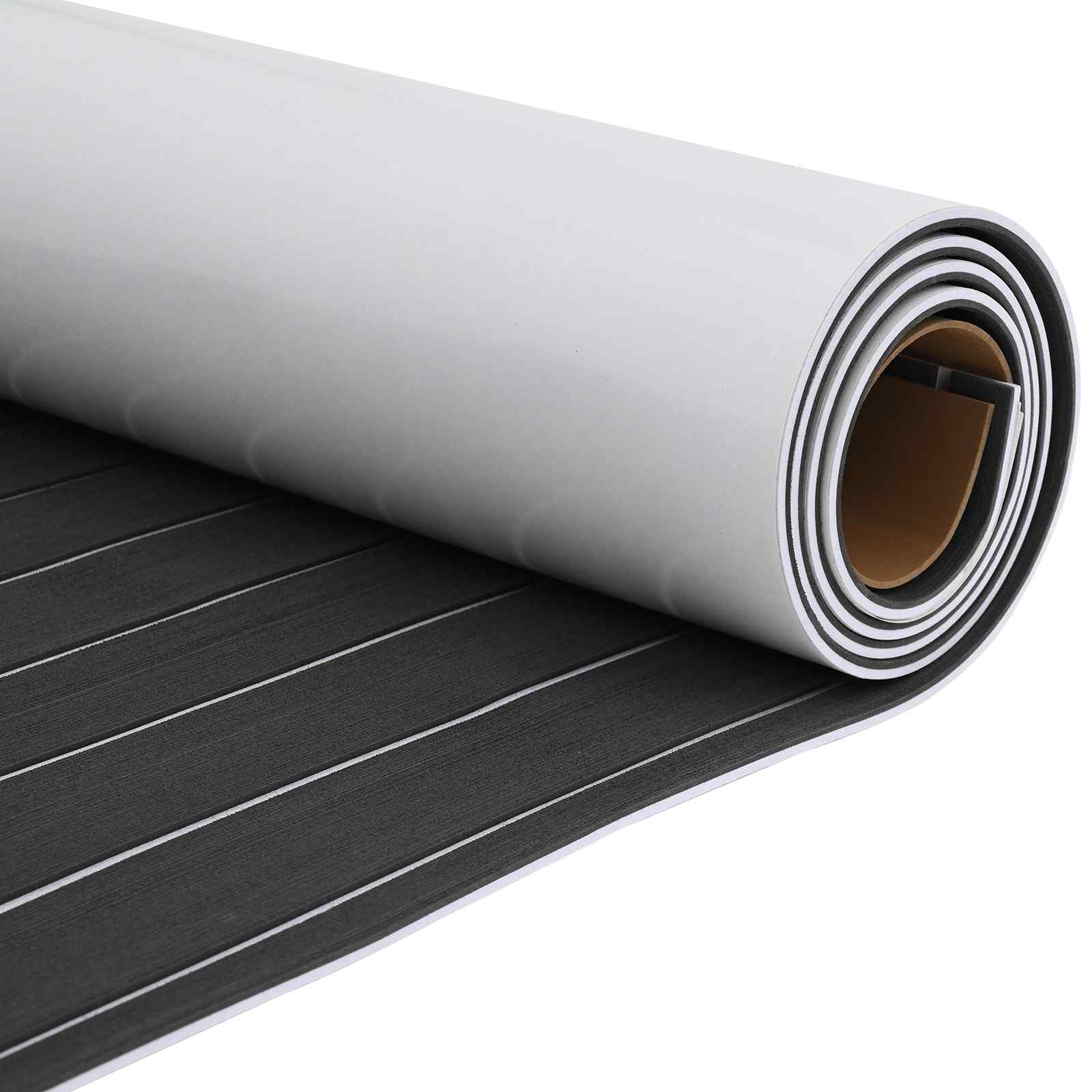 Prostirka za čamce Prugasti Tamno siva i bijela 240 x 90 cm EVA