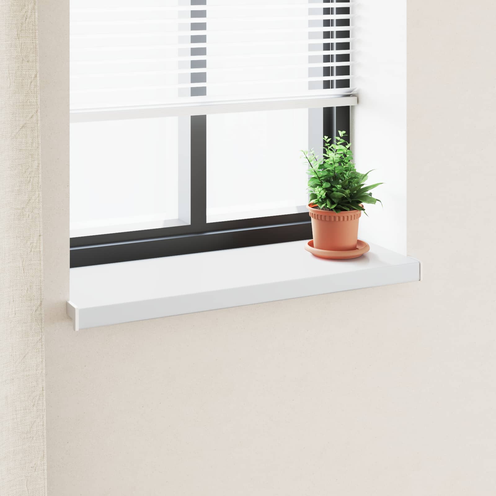 Prozorska klupčica Bijela 80 x 35 x 4,5 cm PVC