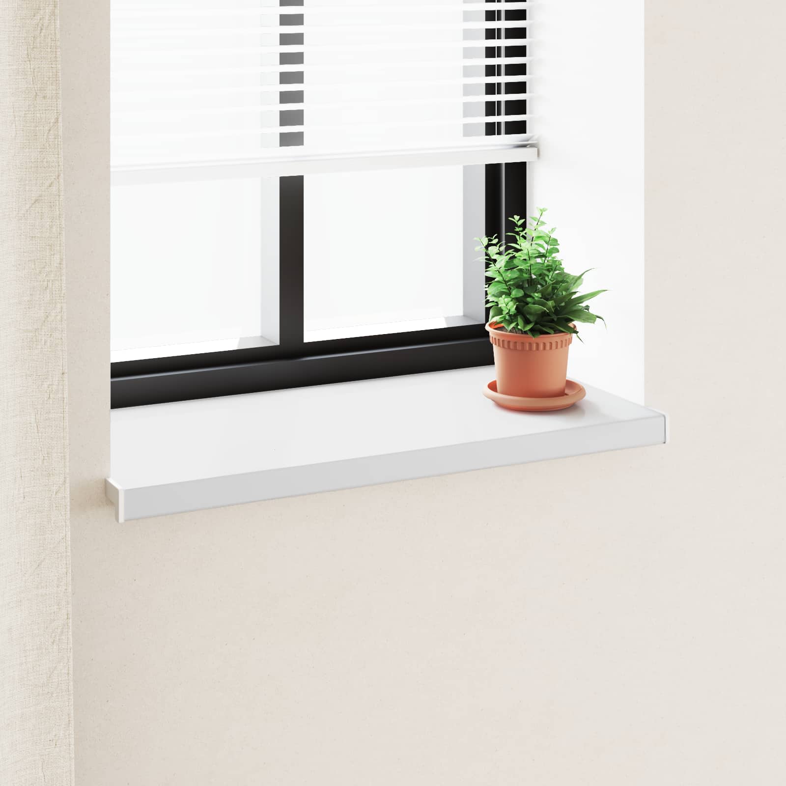 Prozorska klupčica Bijela 100 x 40 x 4,5 cm PVC
