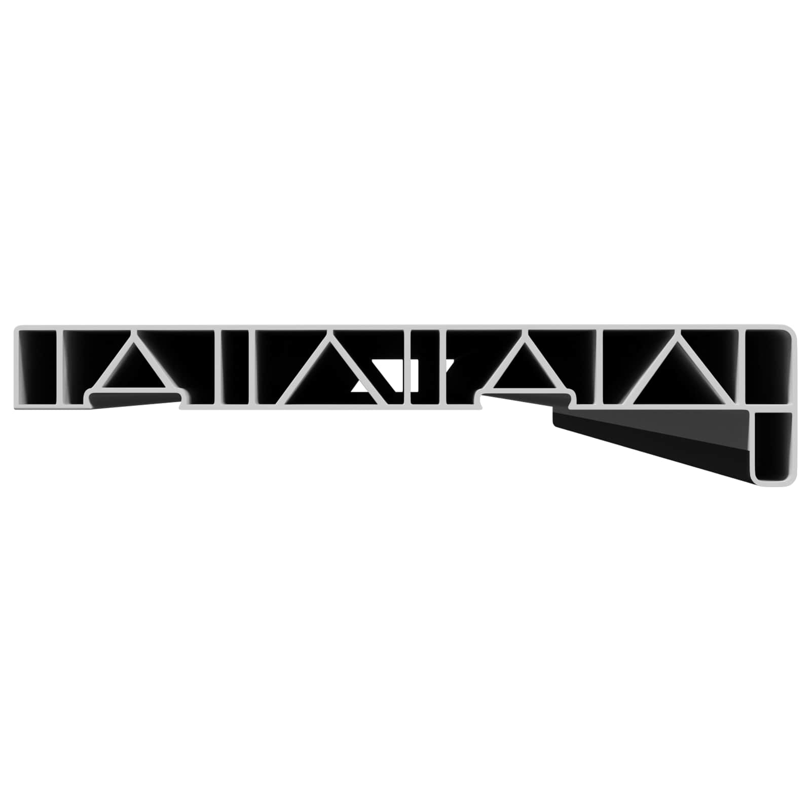 Prozorska klupčica Crno s drvenim uzorkom 160 x 25 x 4,5 cm PVC