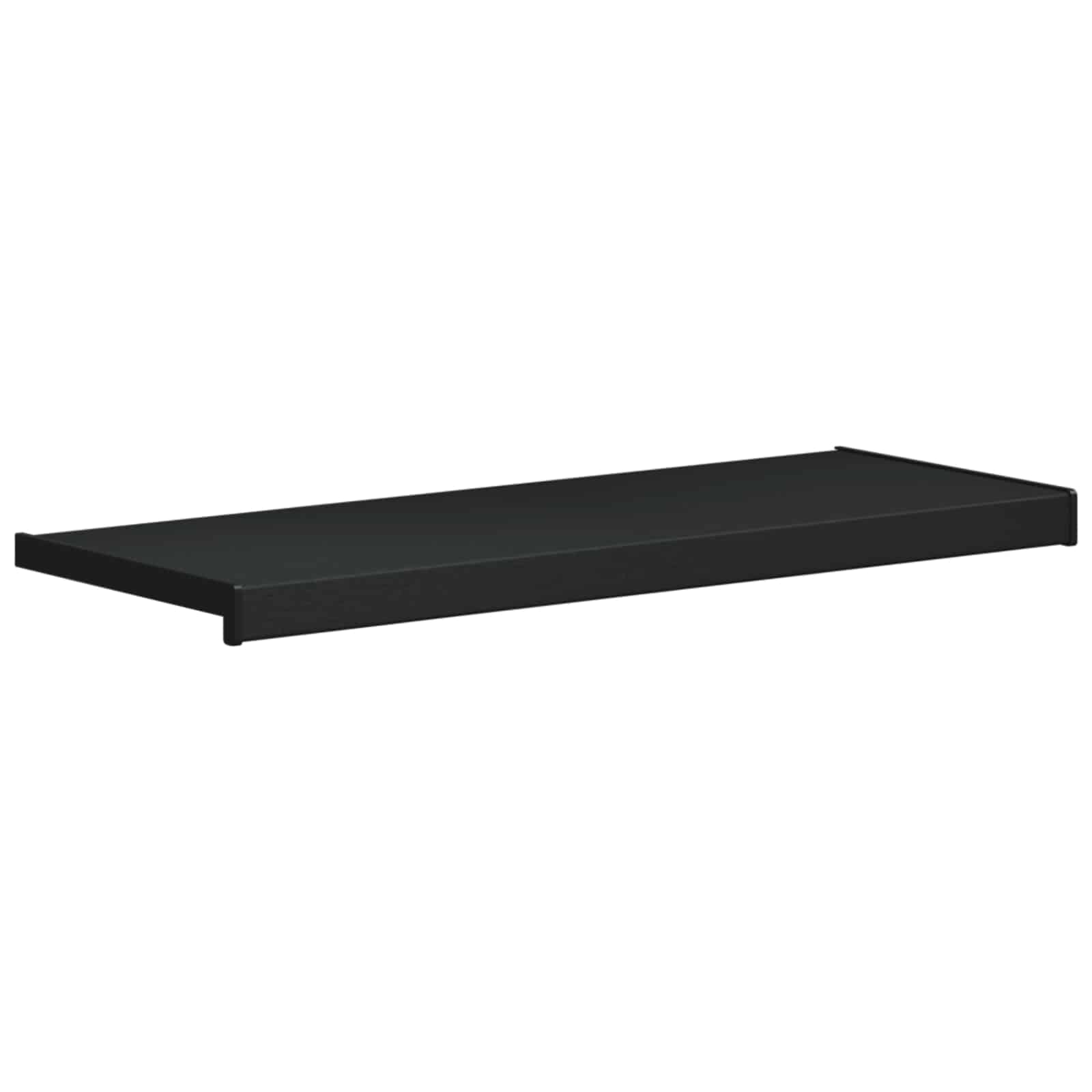 Prozorska klupčica Crno s drvenim uzorkom 80 x 35 x 4,5 cm PVC